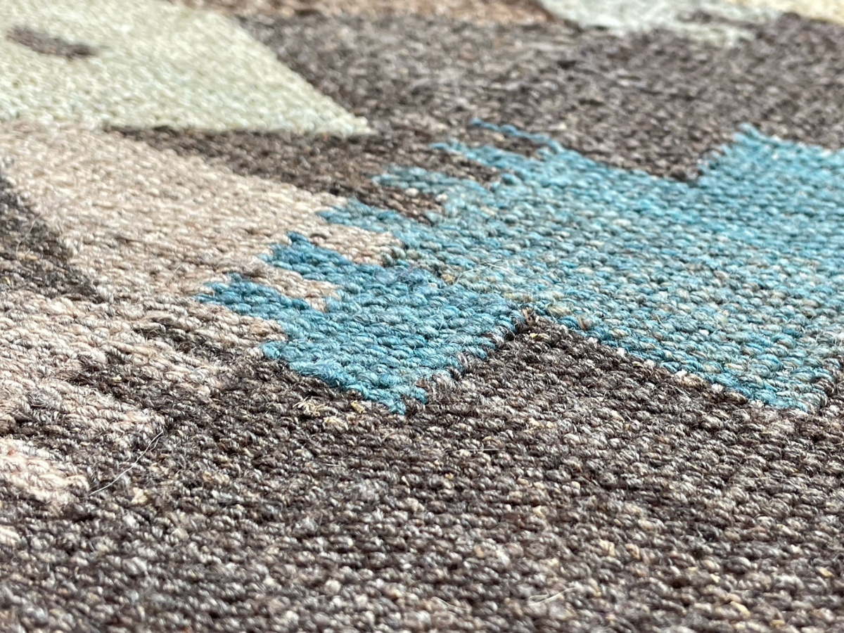 Hand-Woven Afghan Maimana Kilim | Multi-Tone Geometric Wool Flatweave Rug