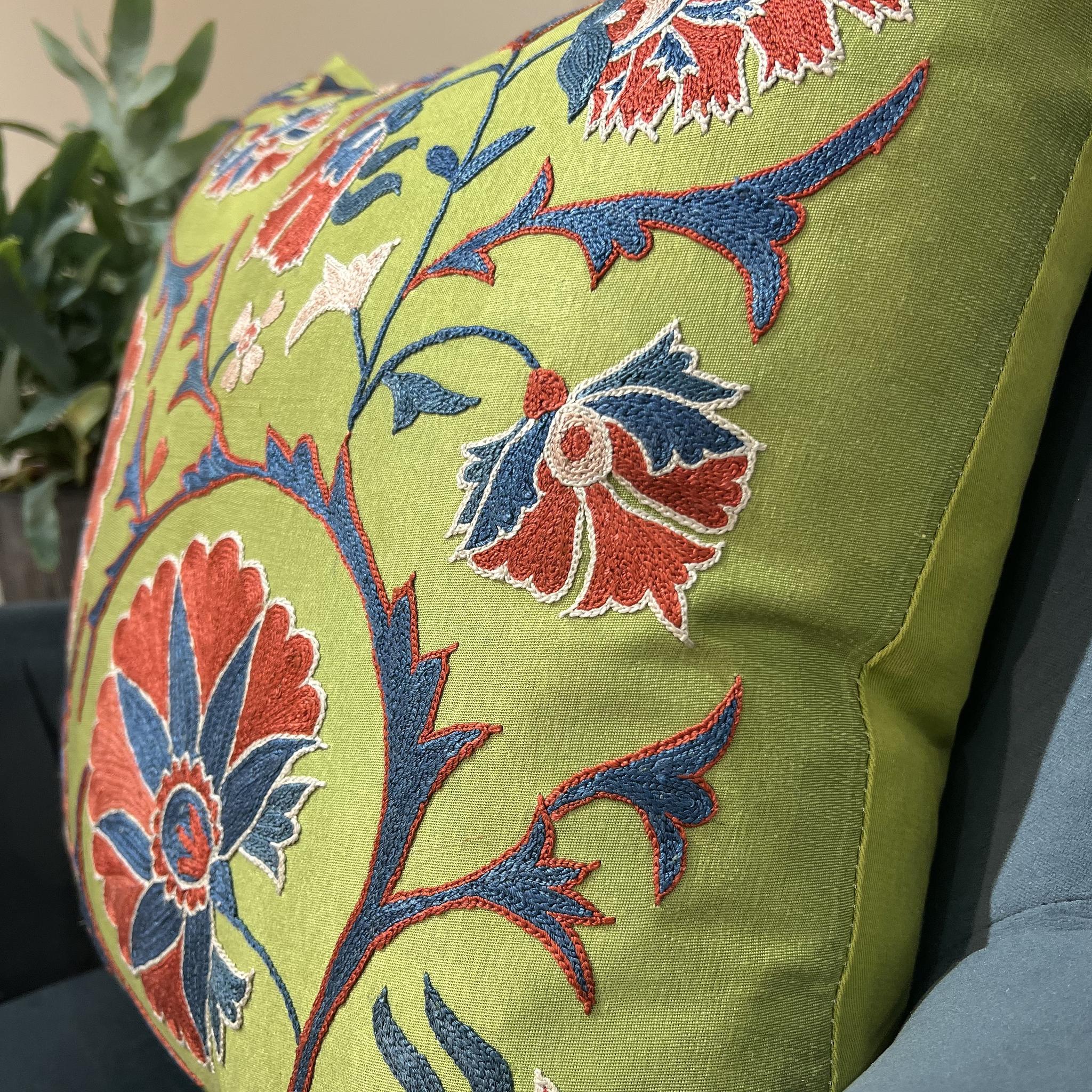 Fine Suzani Silk Cushion