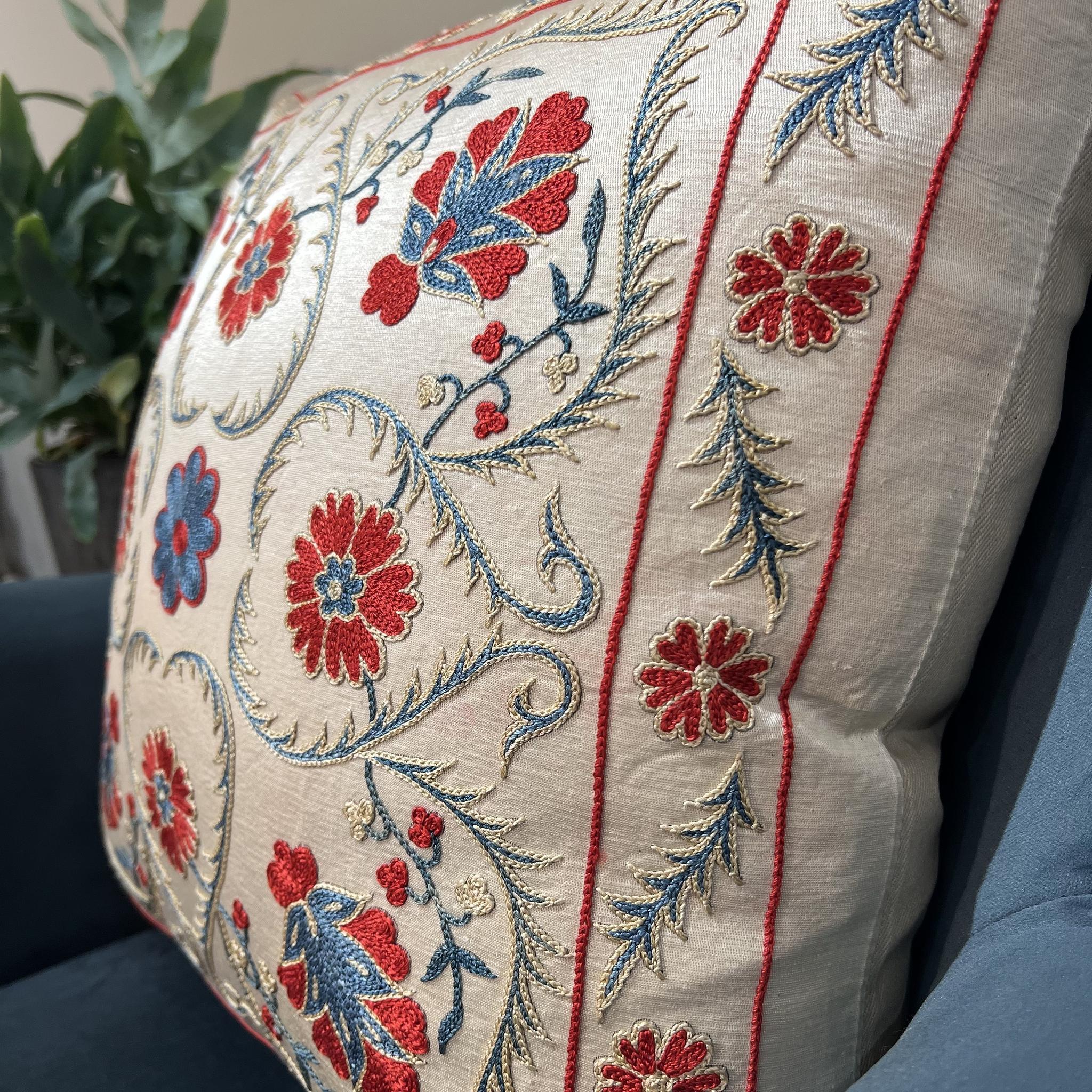Fine Suzani Silk Cushion