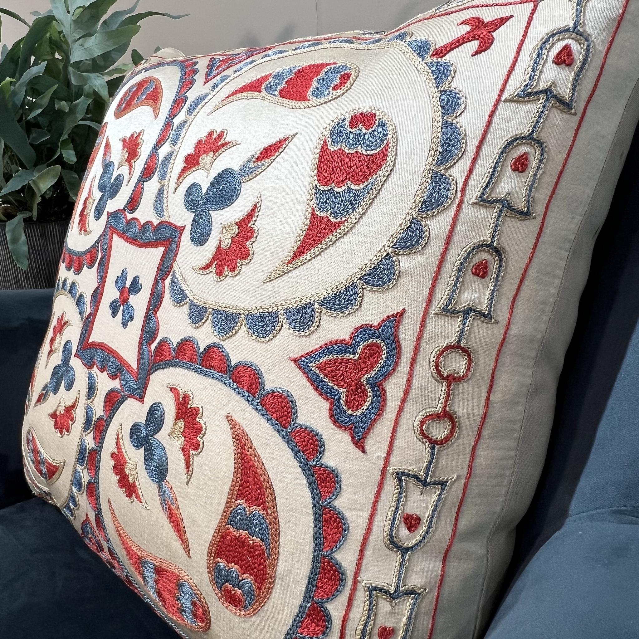 Fine Suzani Silk Cushion