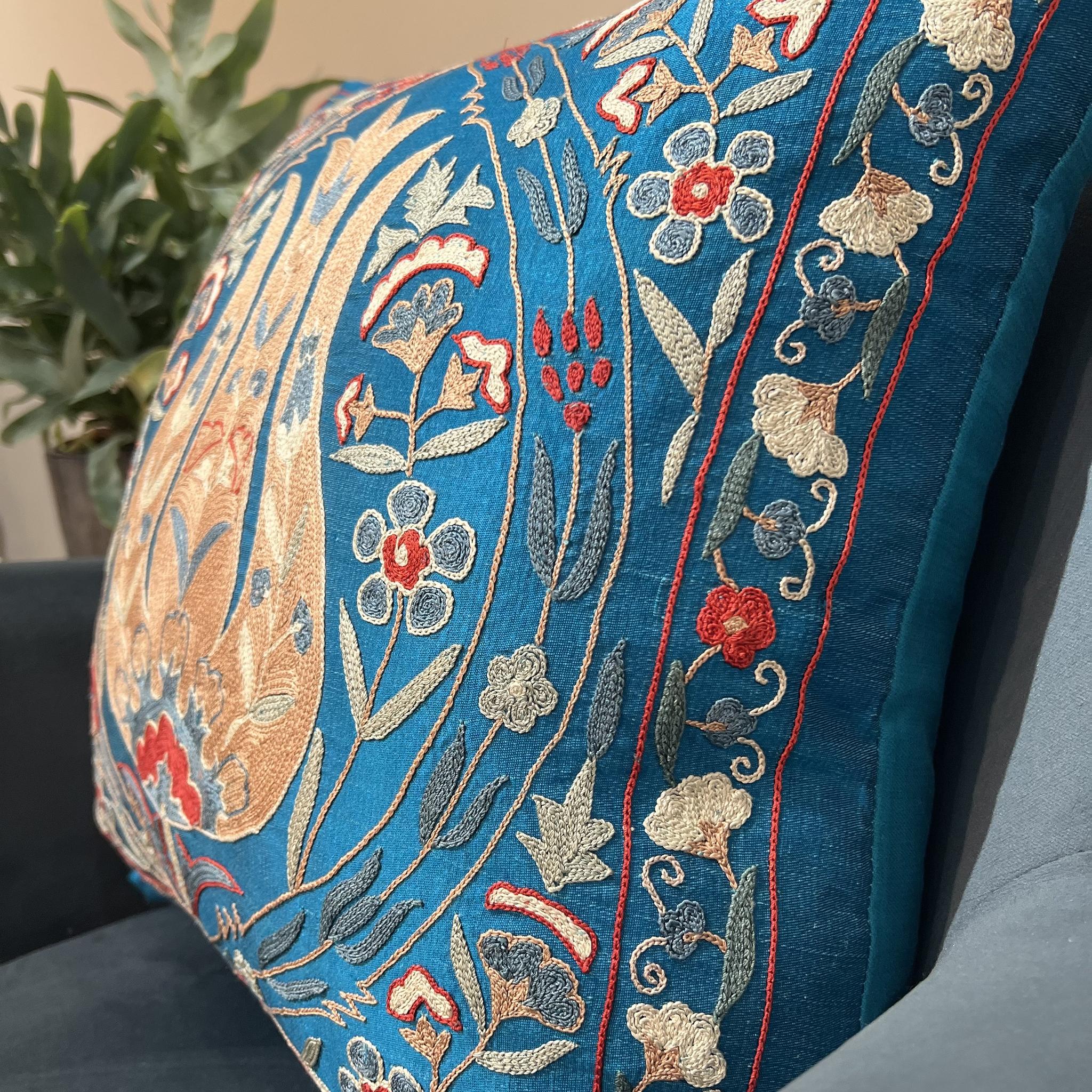 Fine Suzani Silk Cushion