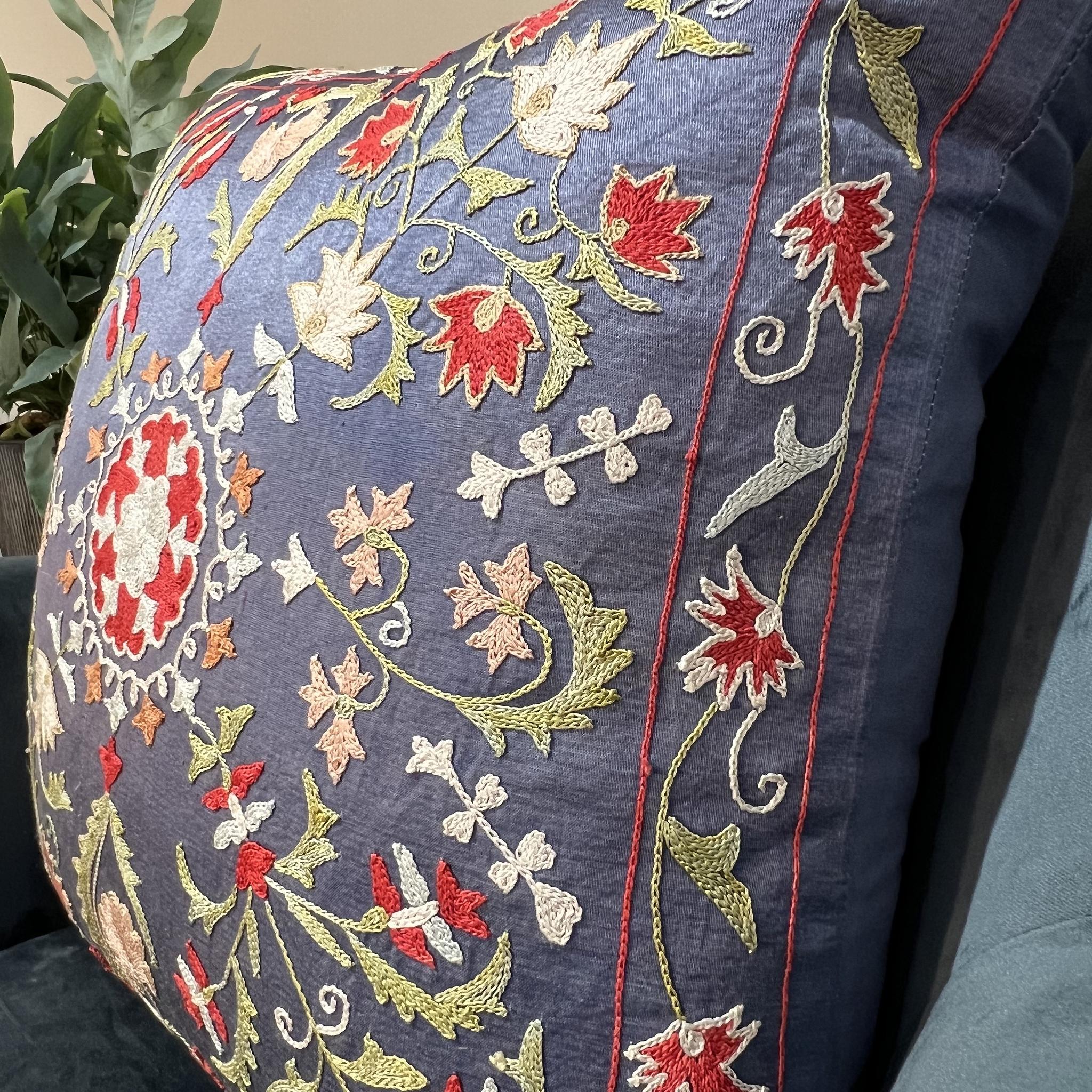 Fine Suzani Silk Cushion