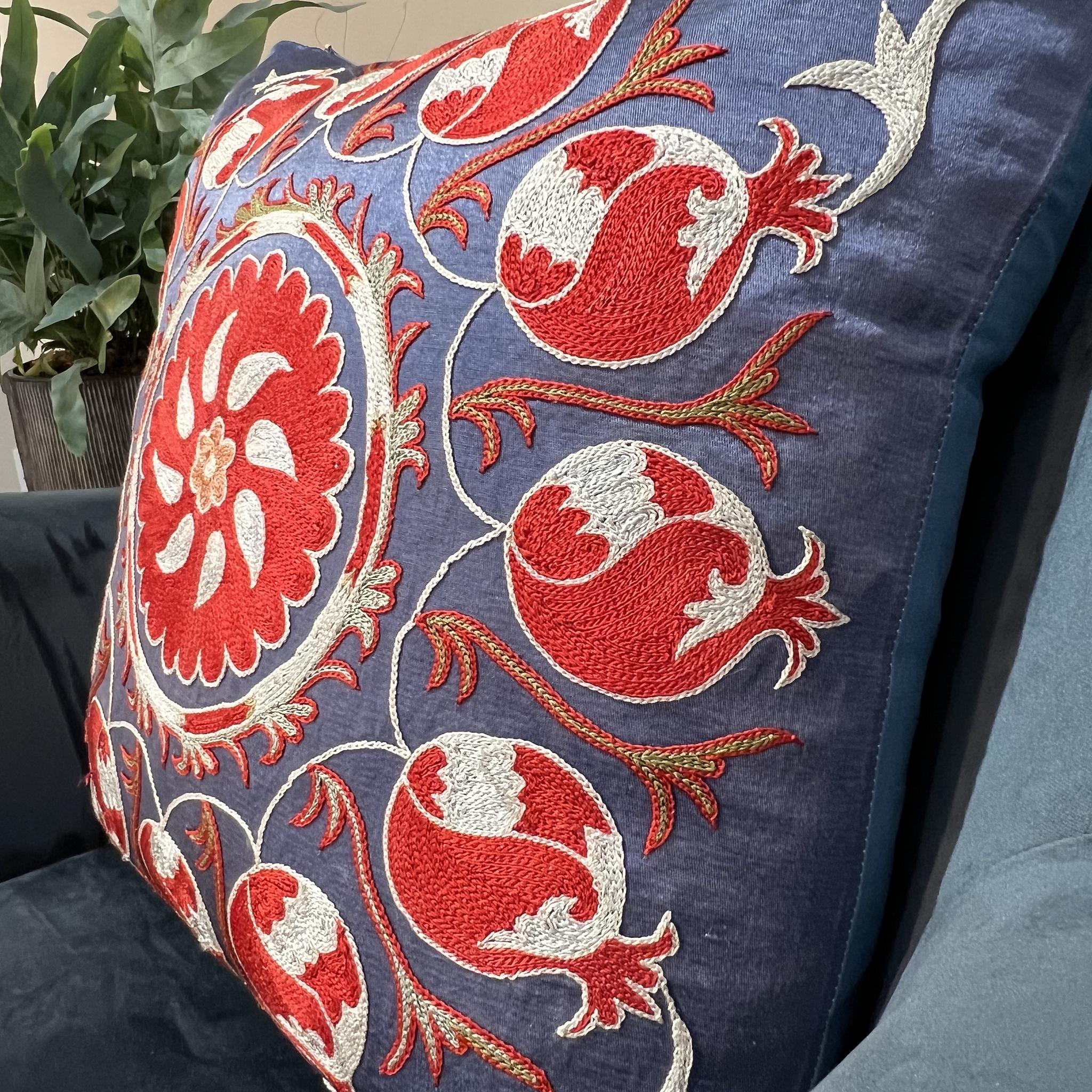 Fine Suzani Silk Cushion