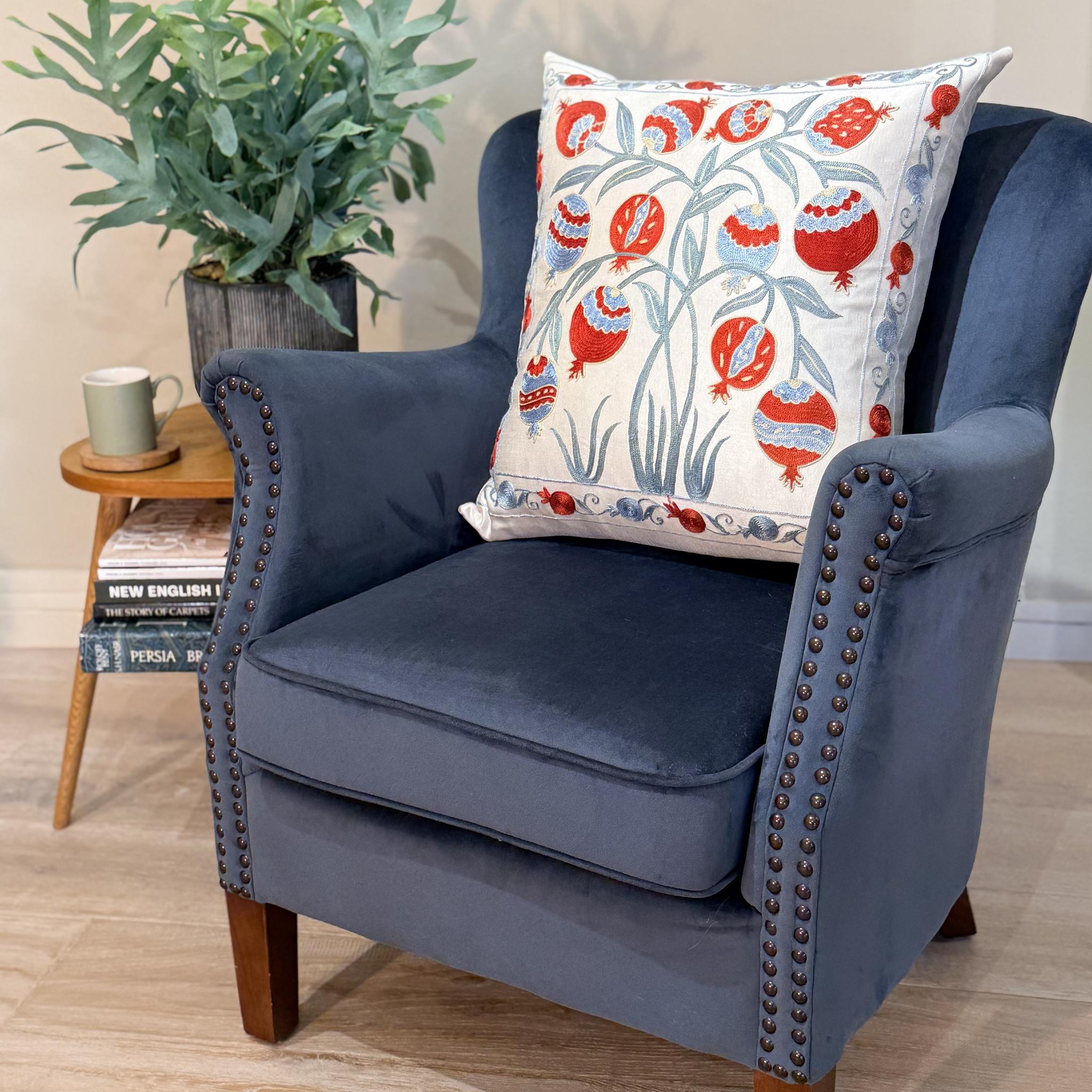 Fine Suzani Silk Cushion