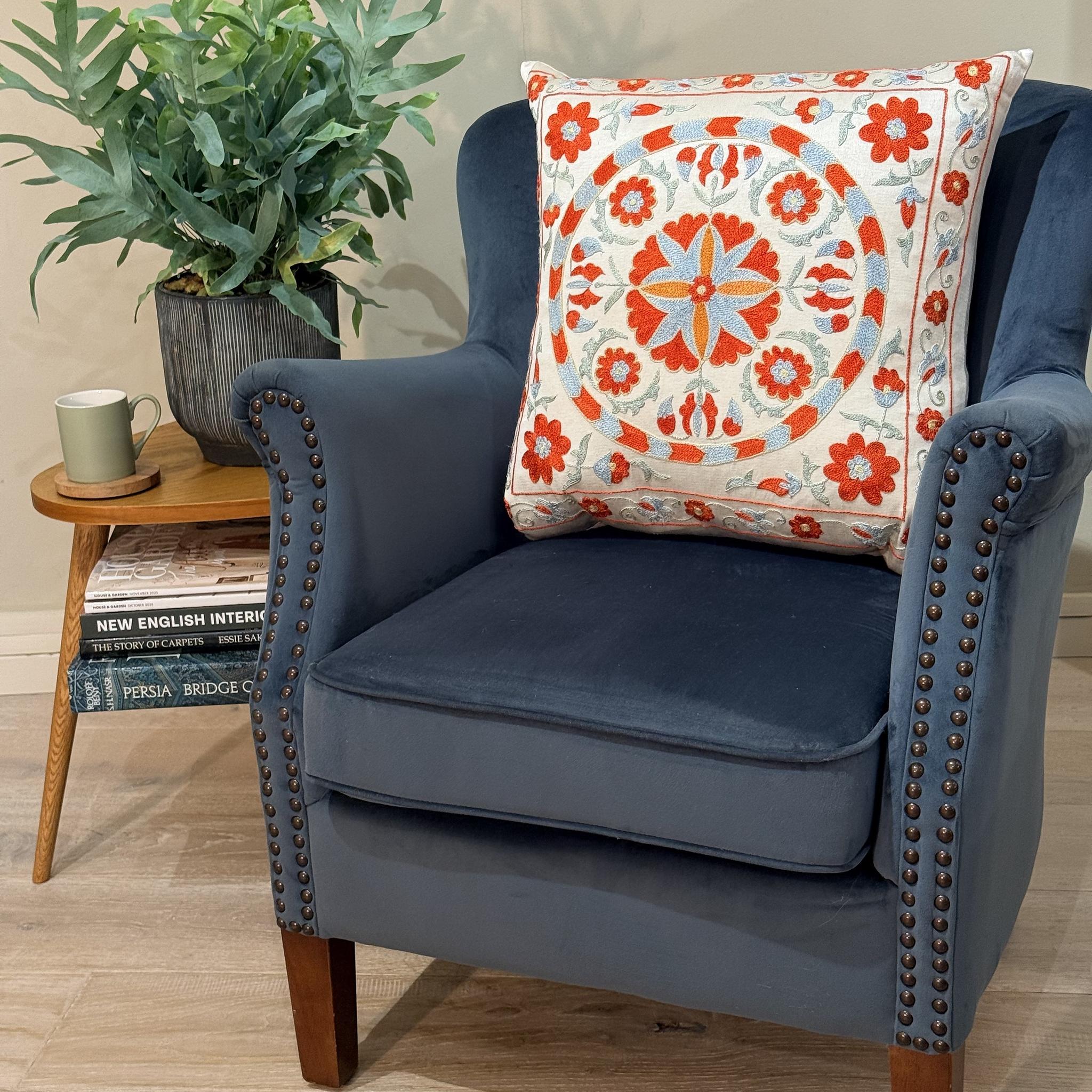 Fine Suzani Silk Cushion