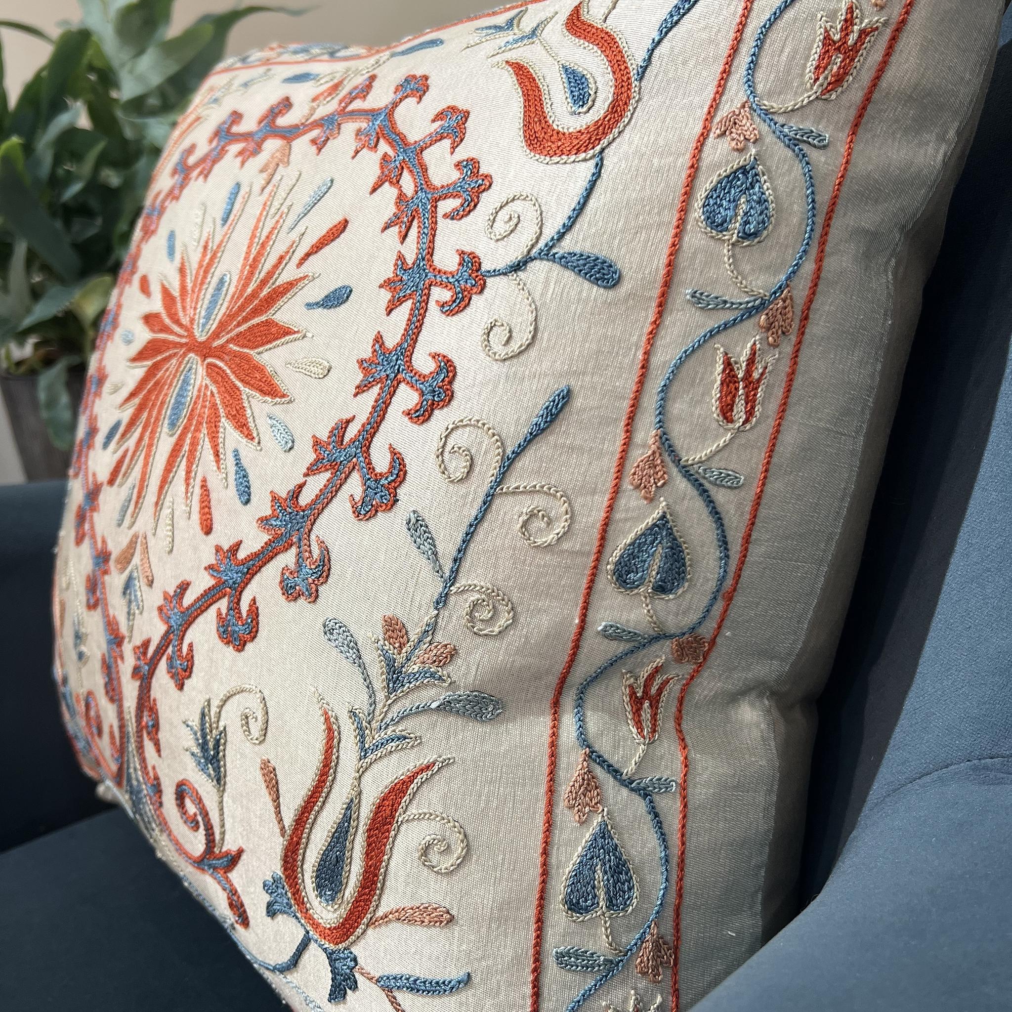 Fine Suzani Silk Cushion