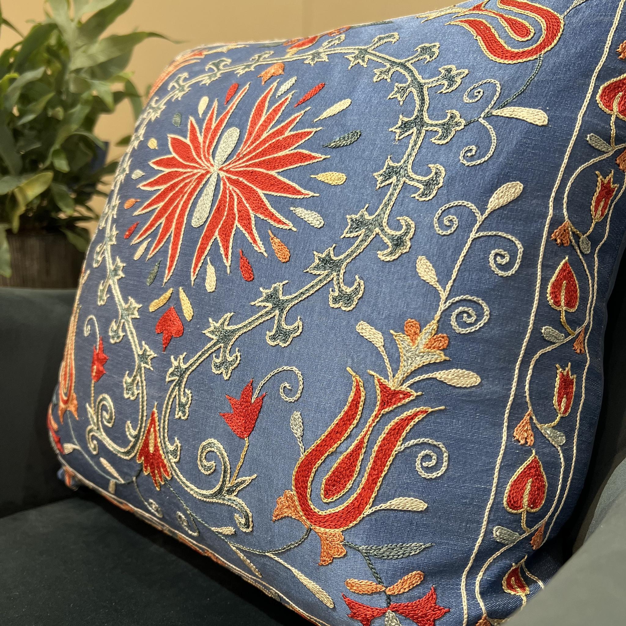 Fine Suzani Silk Cushion