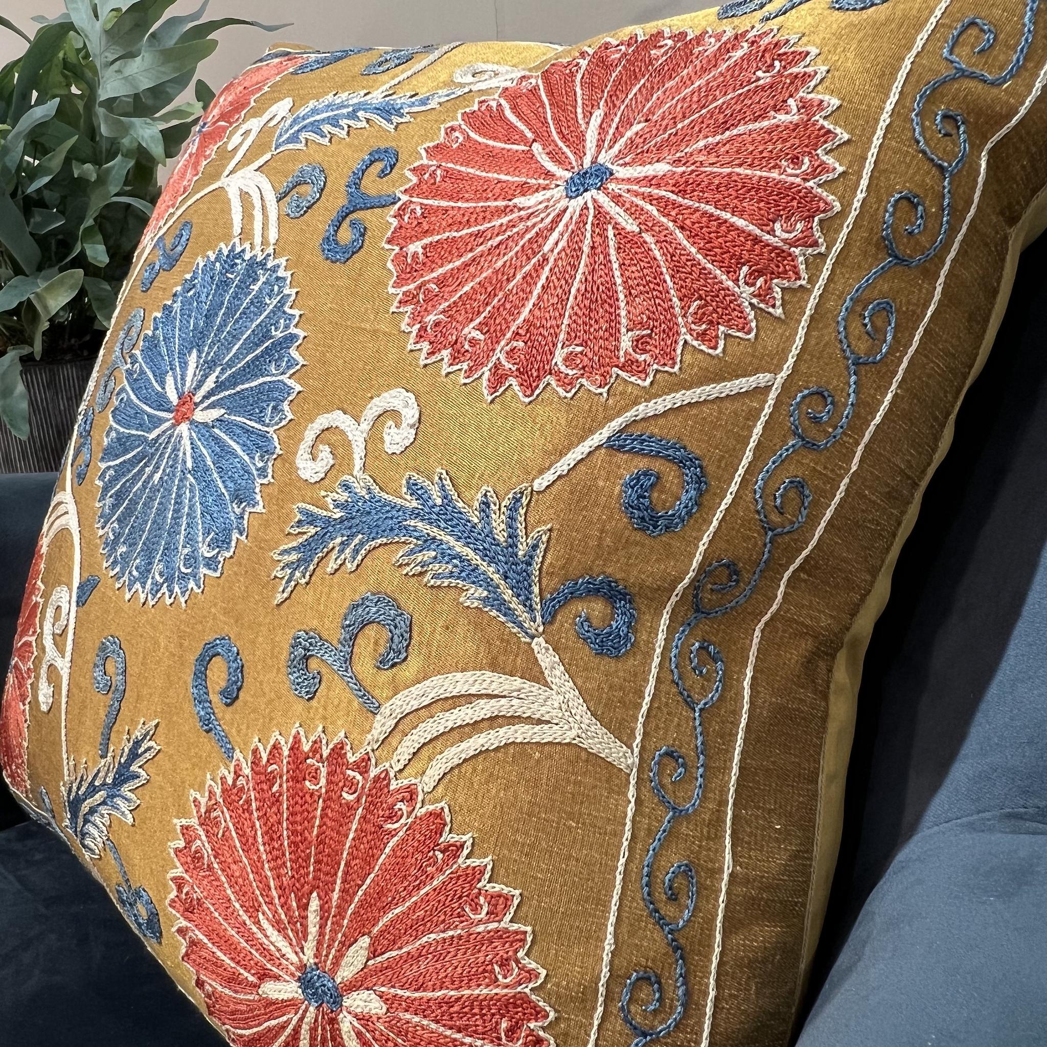 Fine Suzani Silk Cushion