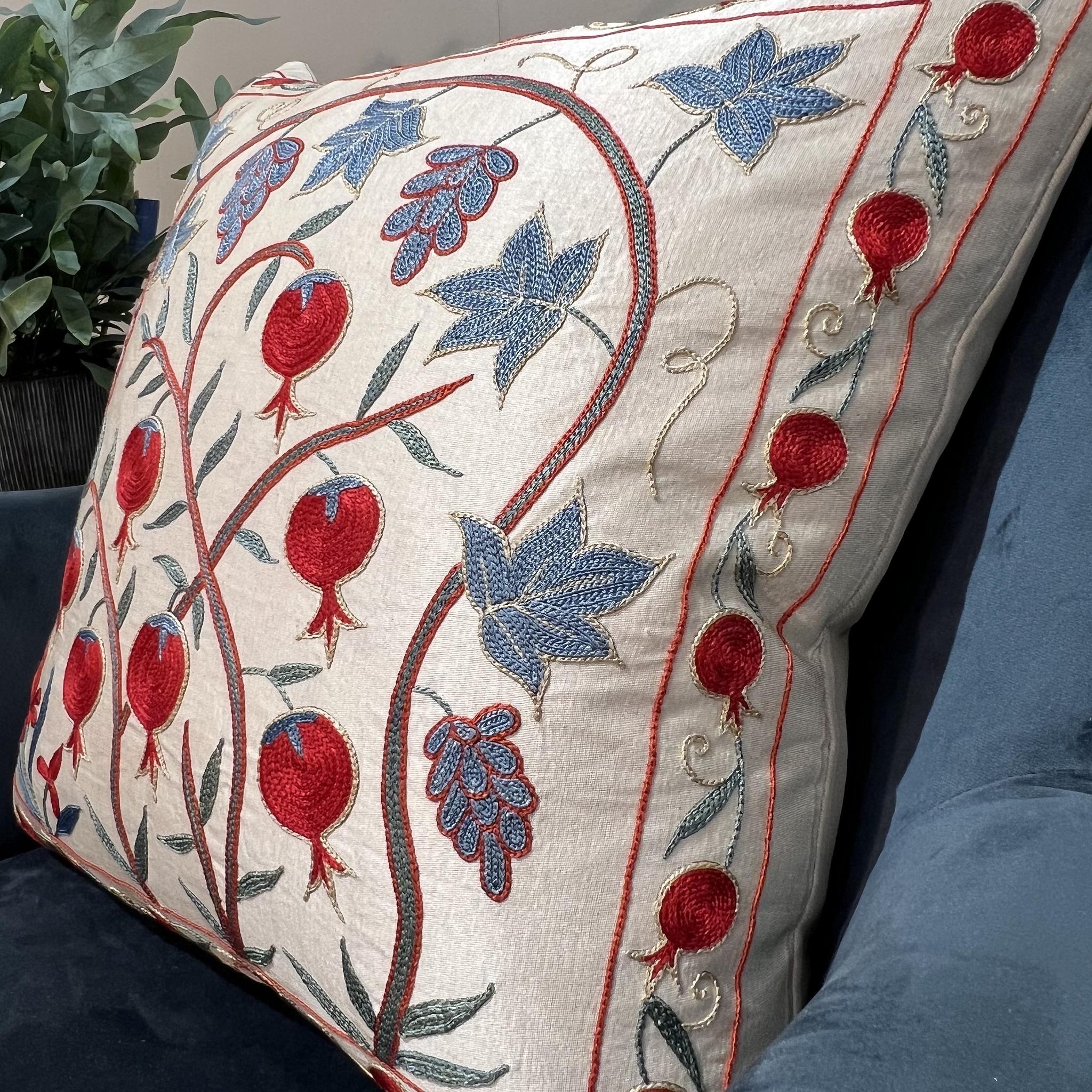 Fine Suzani Silk Cushion