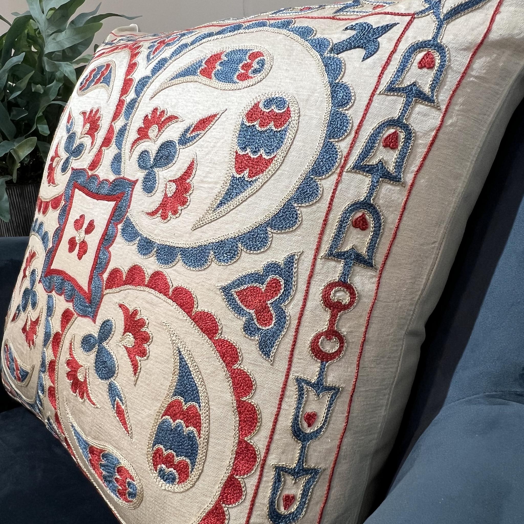Fine Suzani Silk Cushion