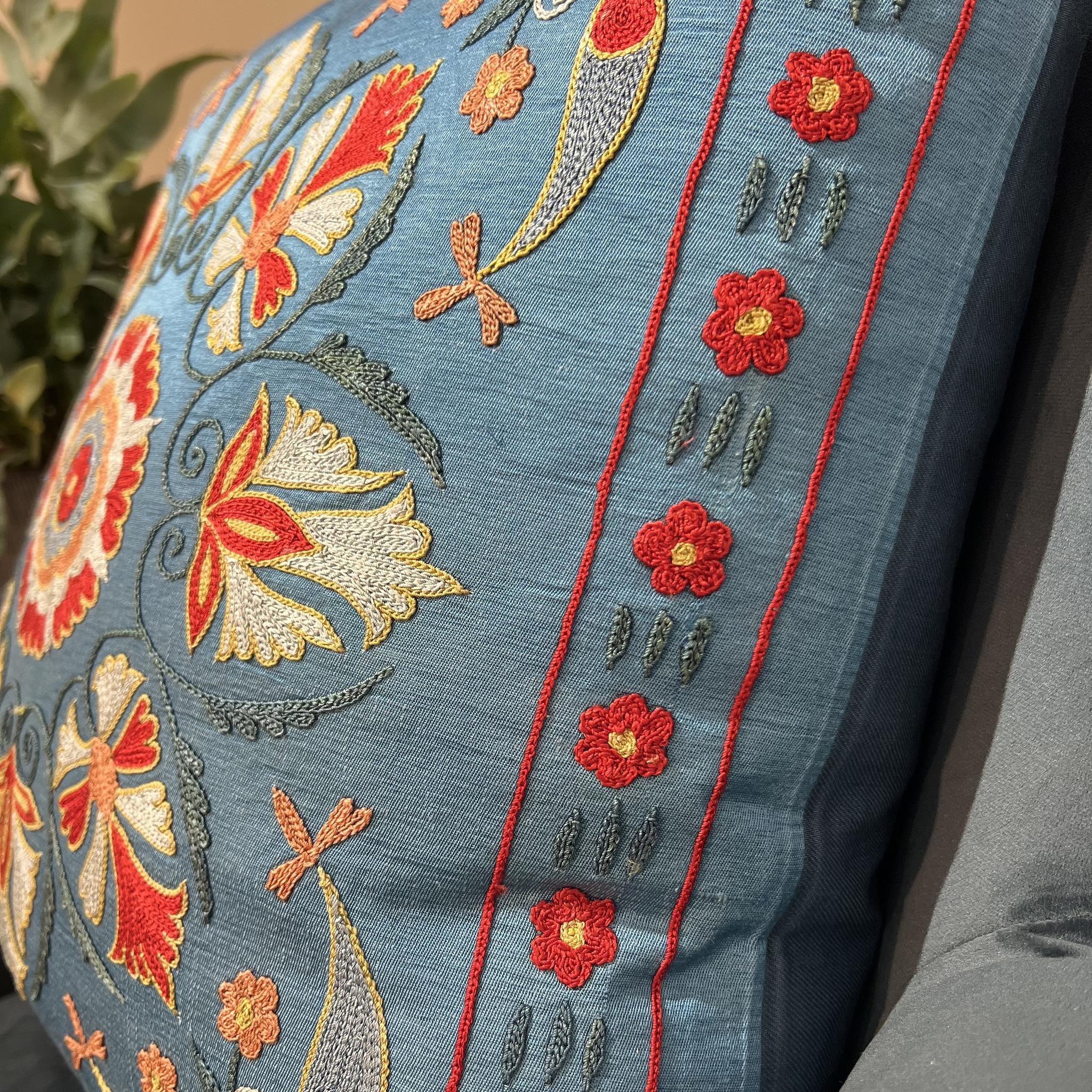 Fine Suzani Silk Cushion