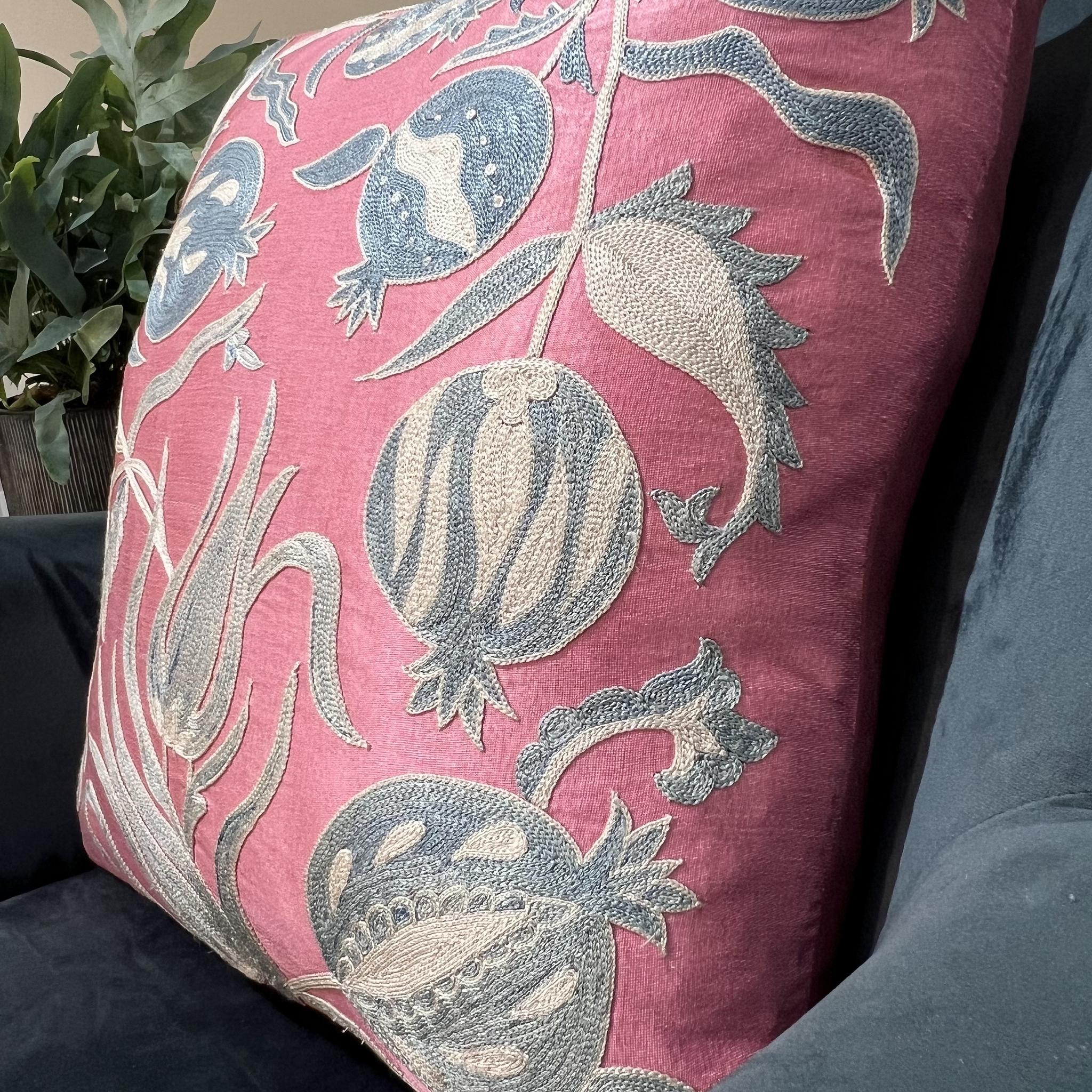 Fine Suzani Silk Cushion