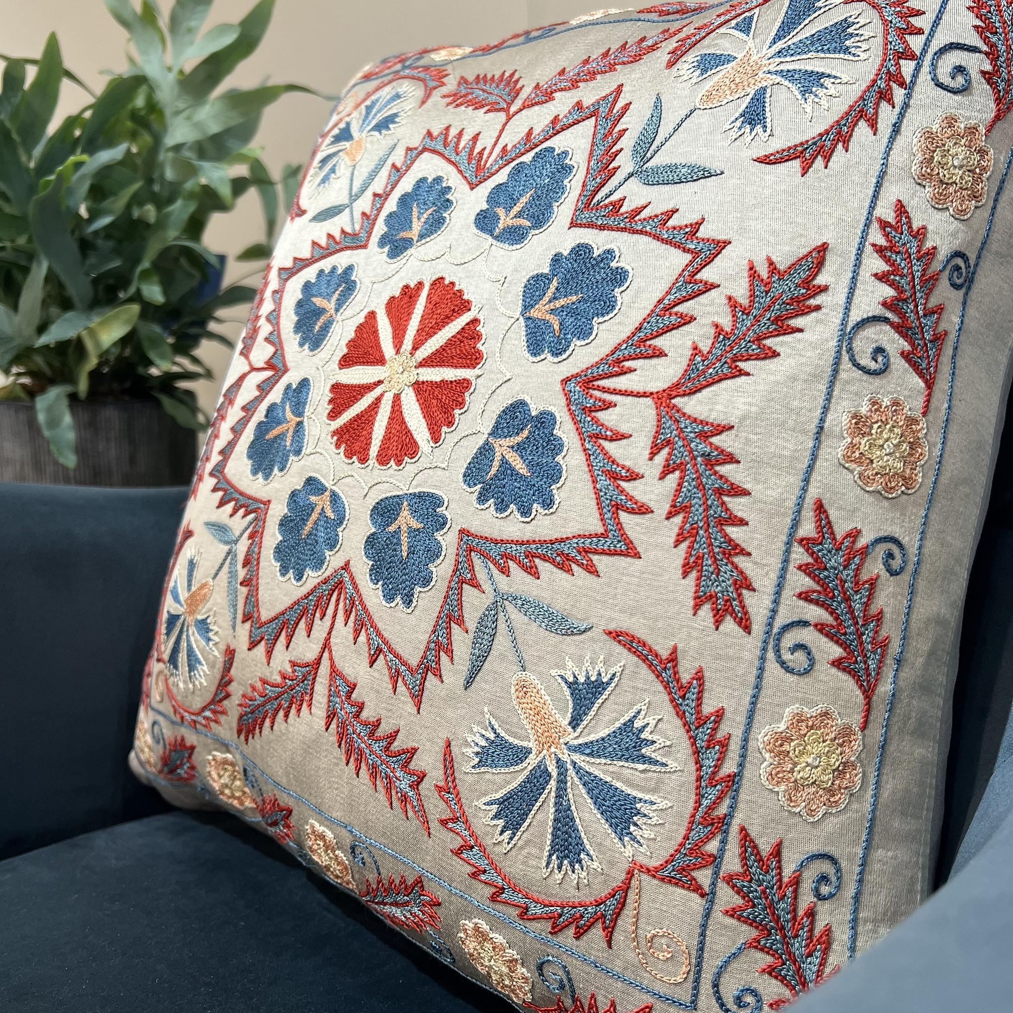Fine Suzani Silk Cushion