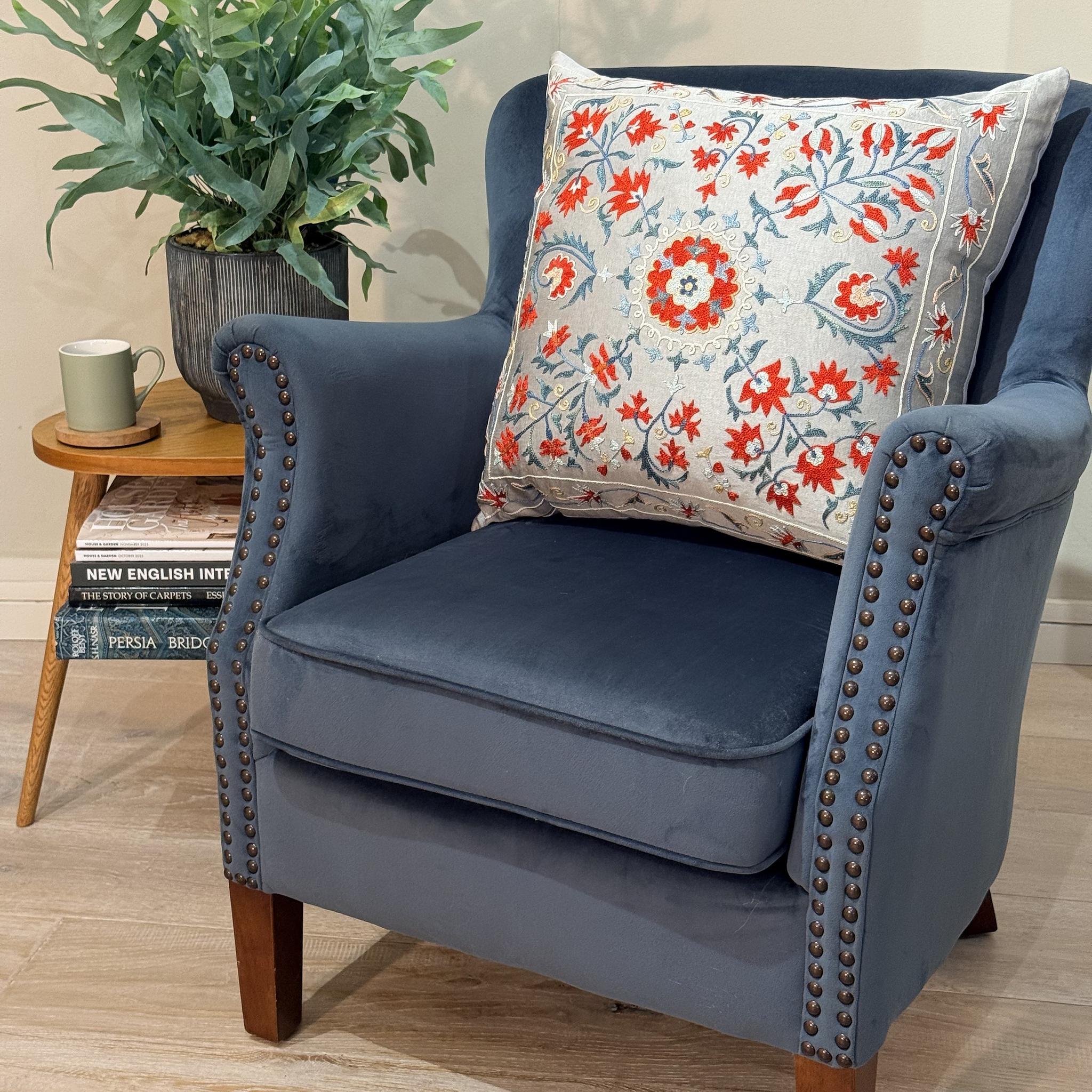 Fine Suzani Silk Cushion