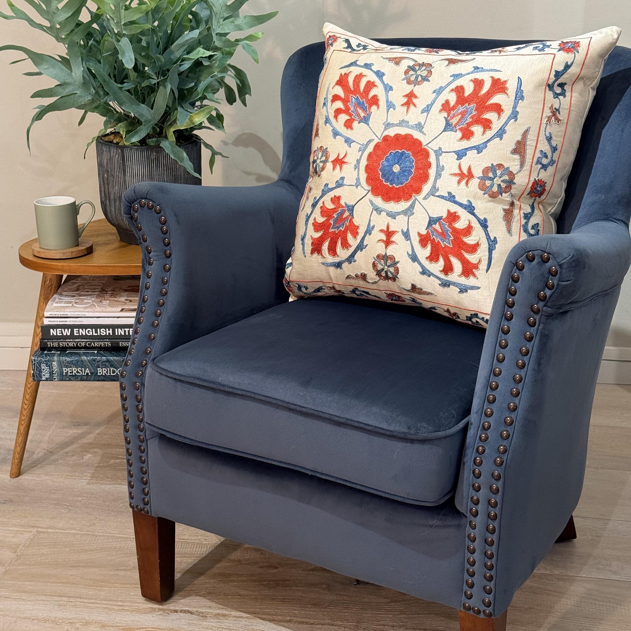 Fine Suzani Silk Cushion