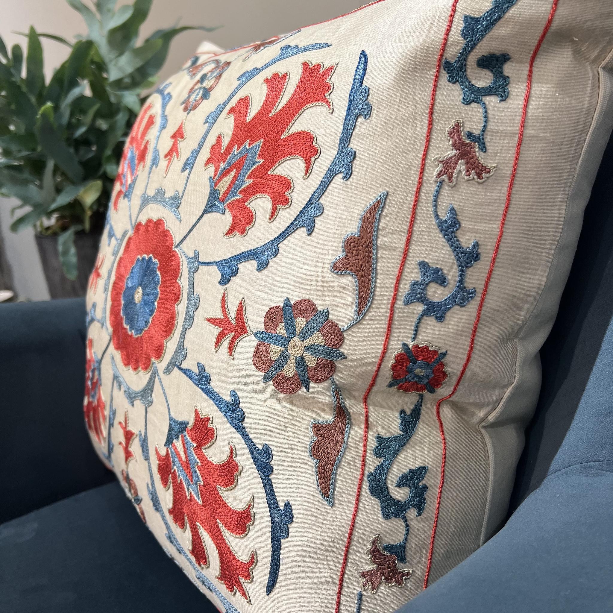 Fine Suzani Silk Cushion