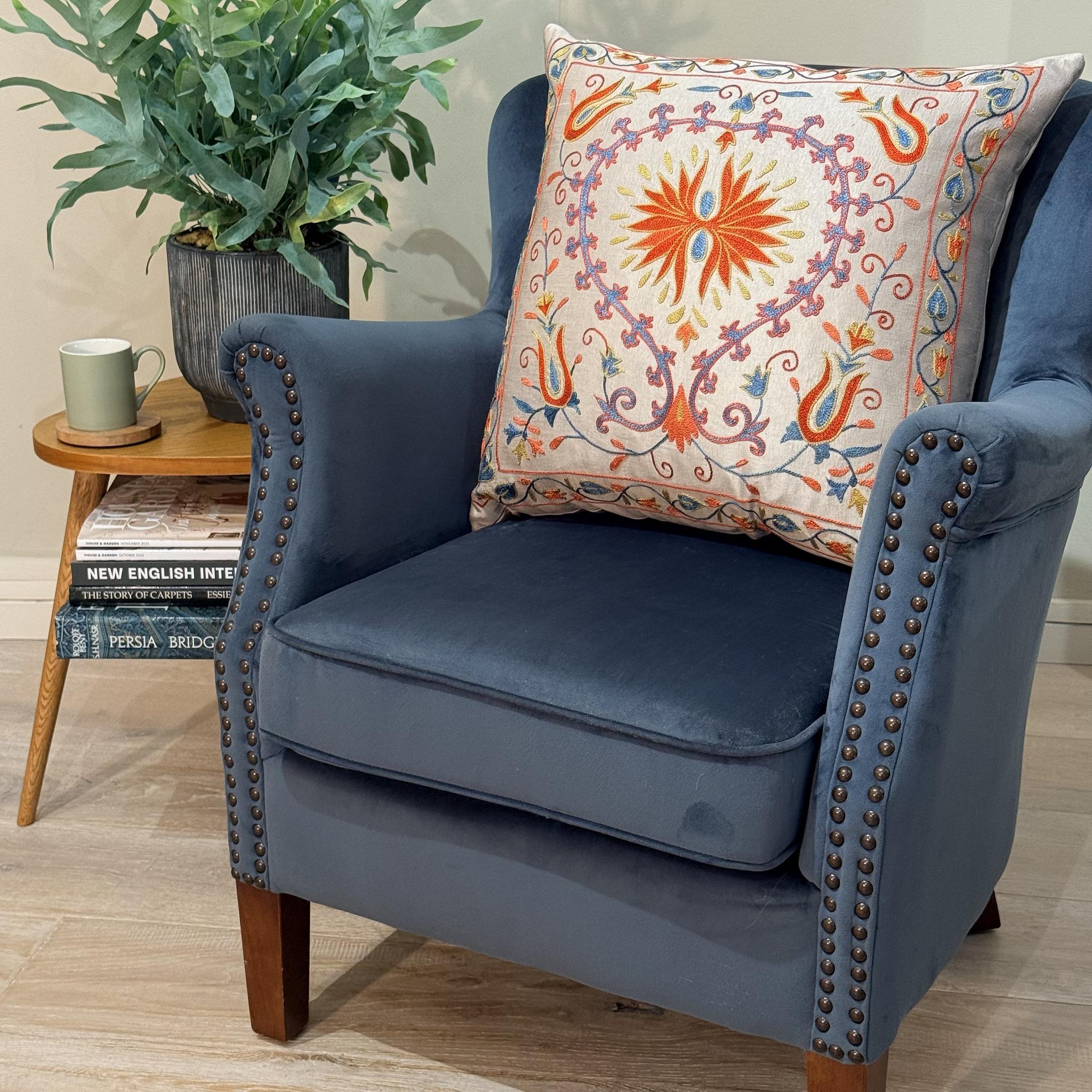 Fine Suzani Silk Cushion