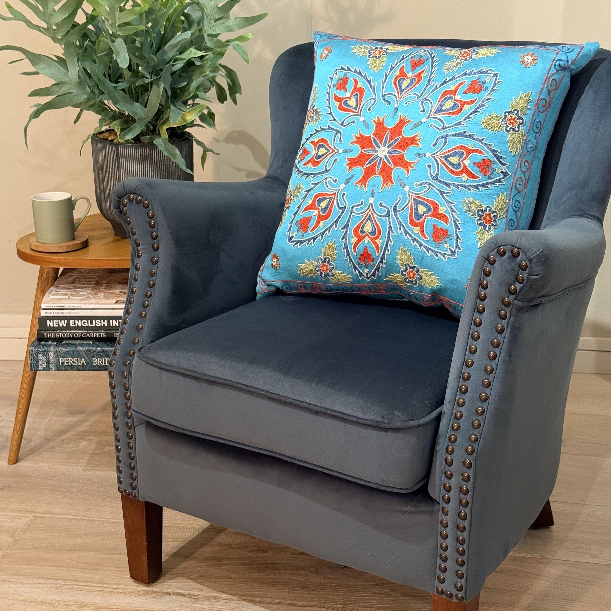 Fine Suzani Silk Cushion