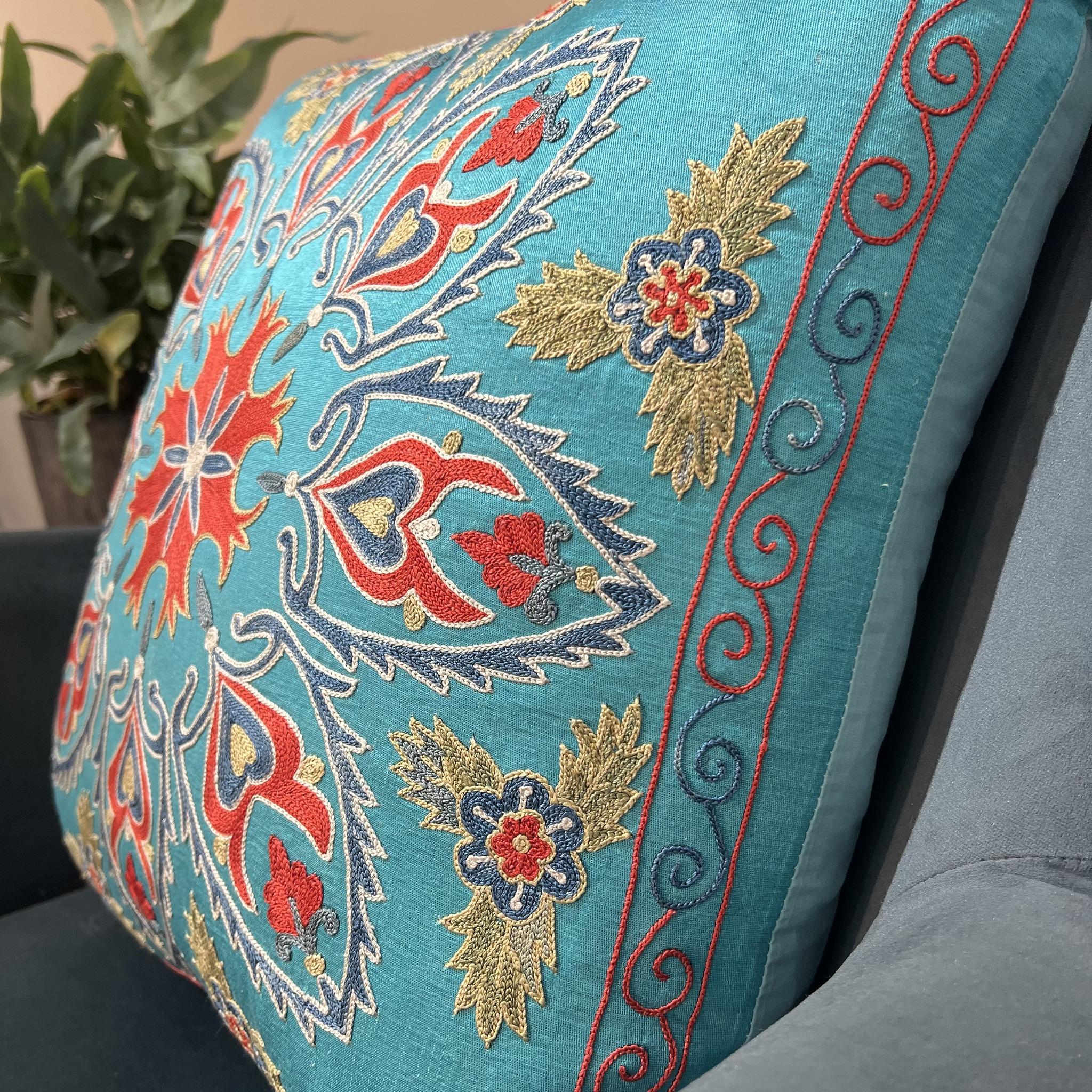 Fine Suzani Silk Cushion