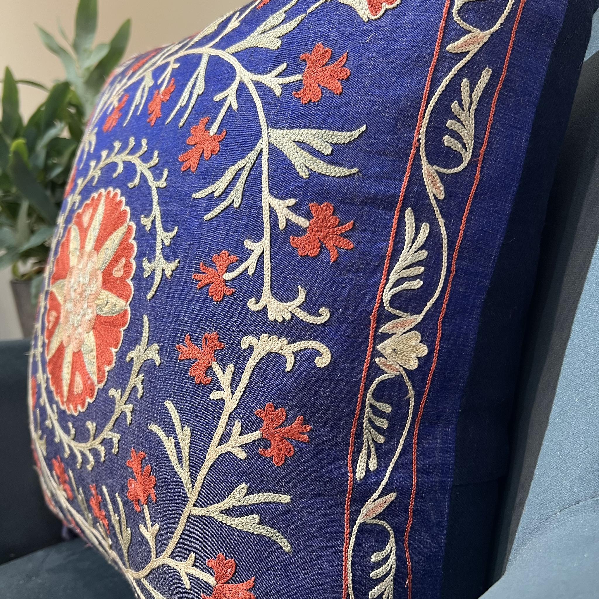 Fine Suzani Silk Cushion