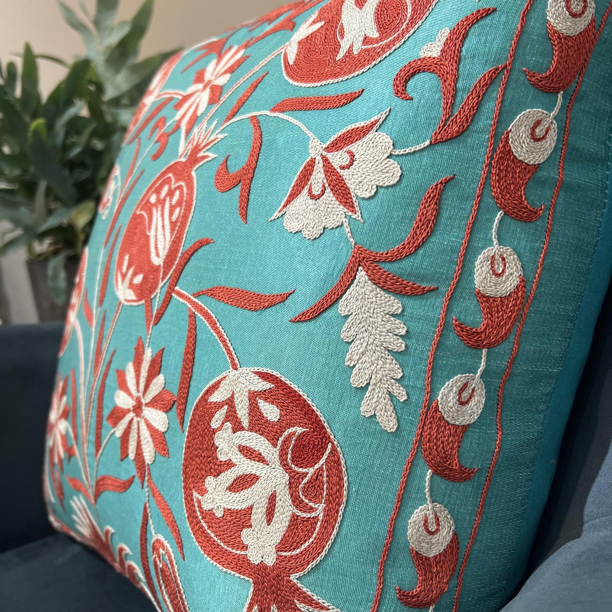 Fine Suzani Silk Cushion