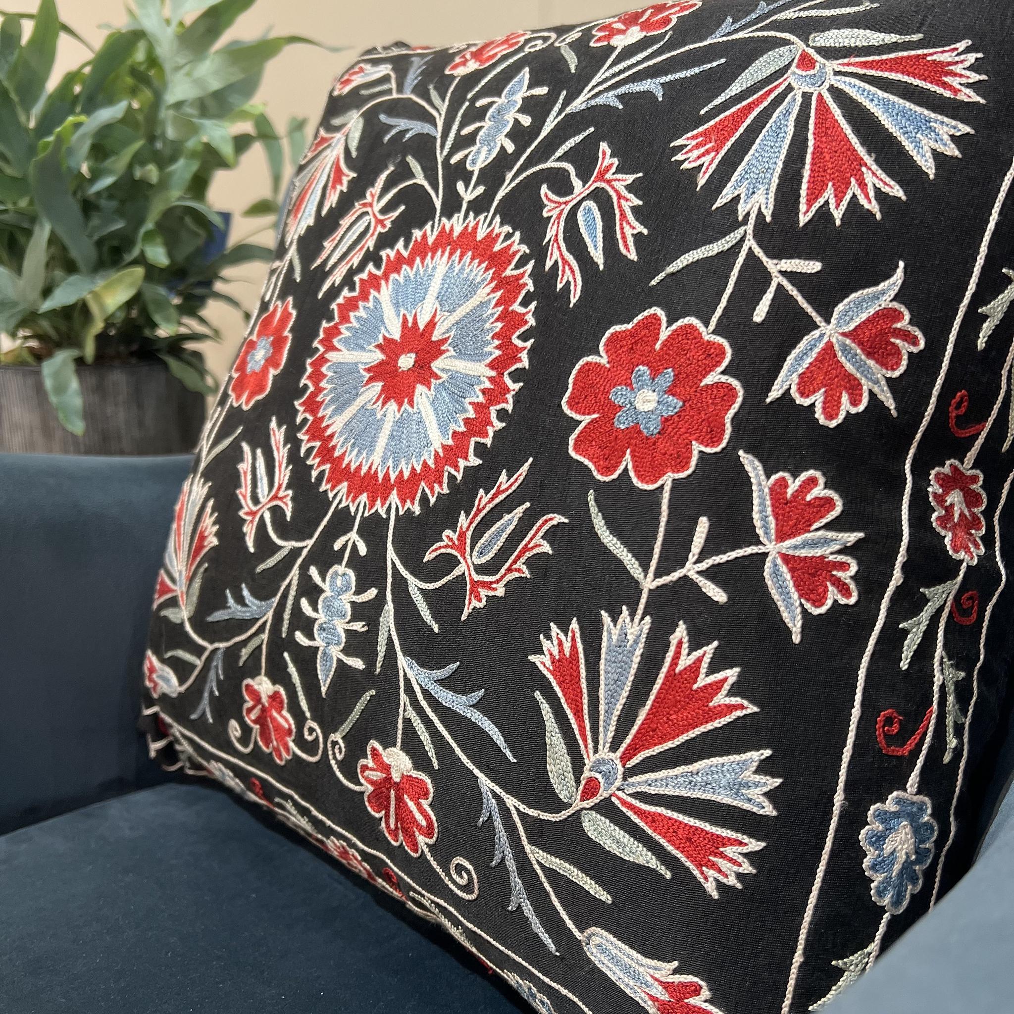 Fine Suzani Silk Cushion