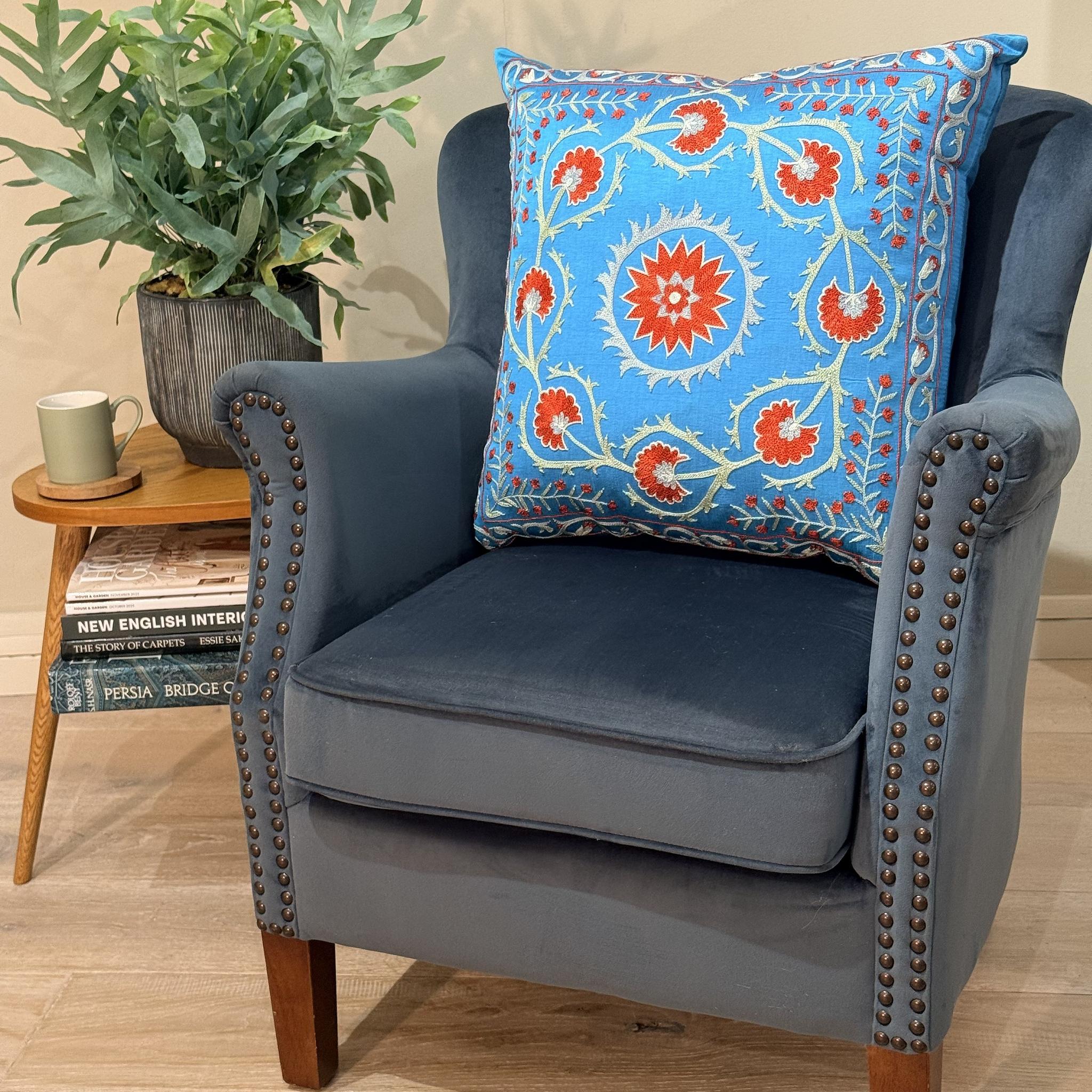 Fine Suzani Silk Cushion