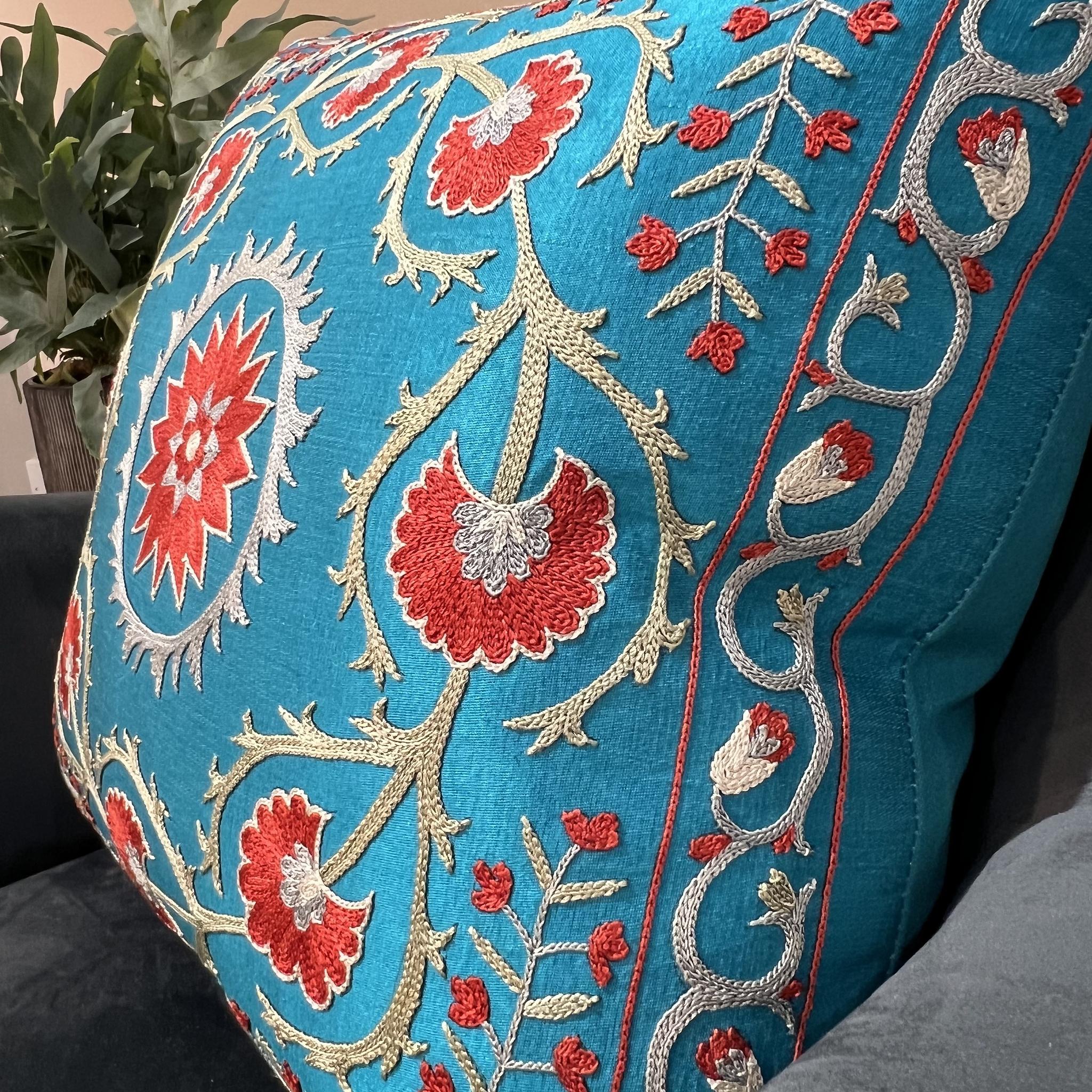 Fine Suzani Silk Cushion