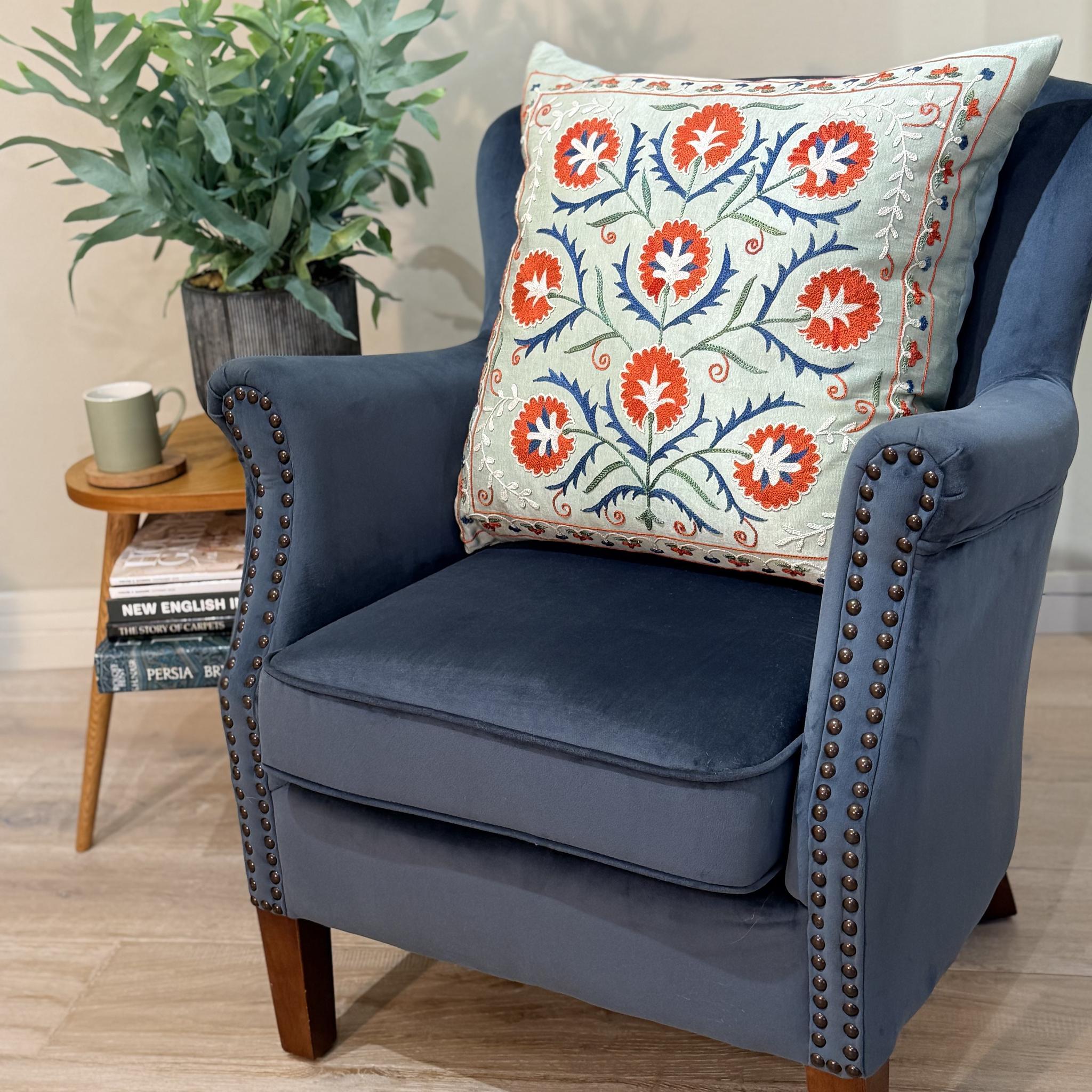 Fine Suzani Silk Cushion