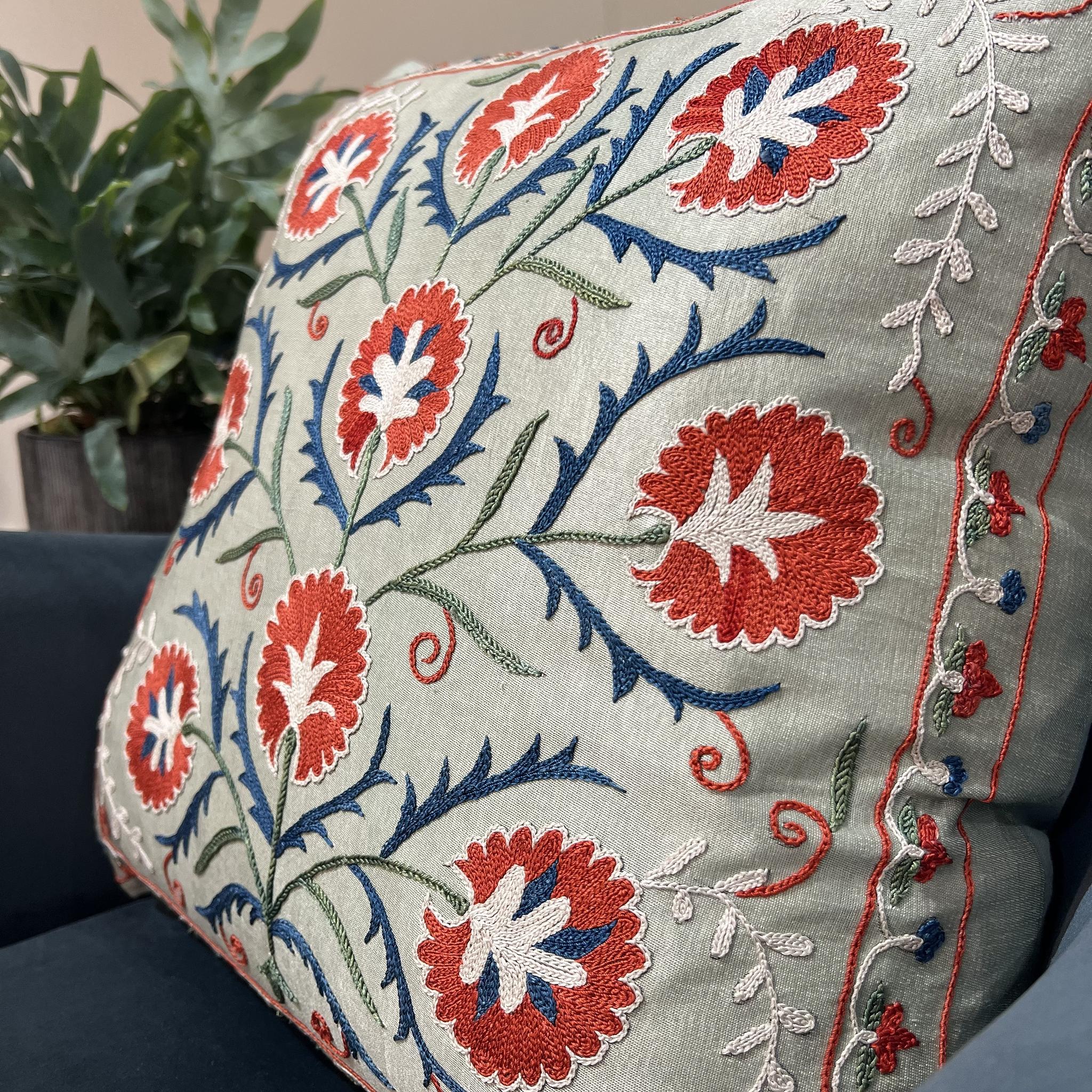 Fine Suzani Silk Cushion