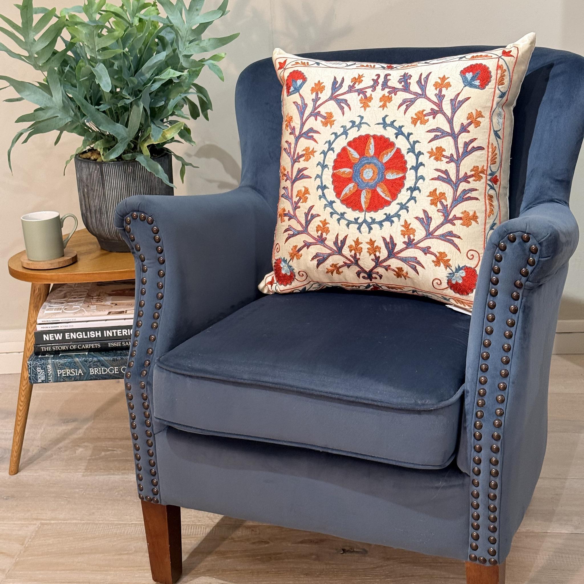 Fine Suzani Silk Cushion