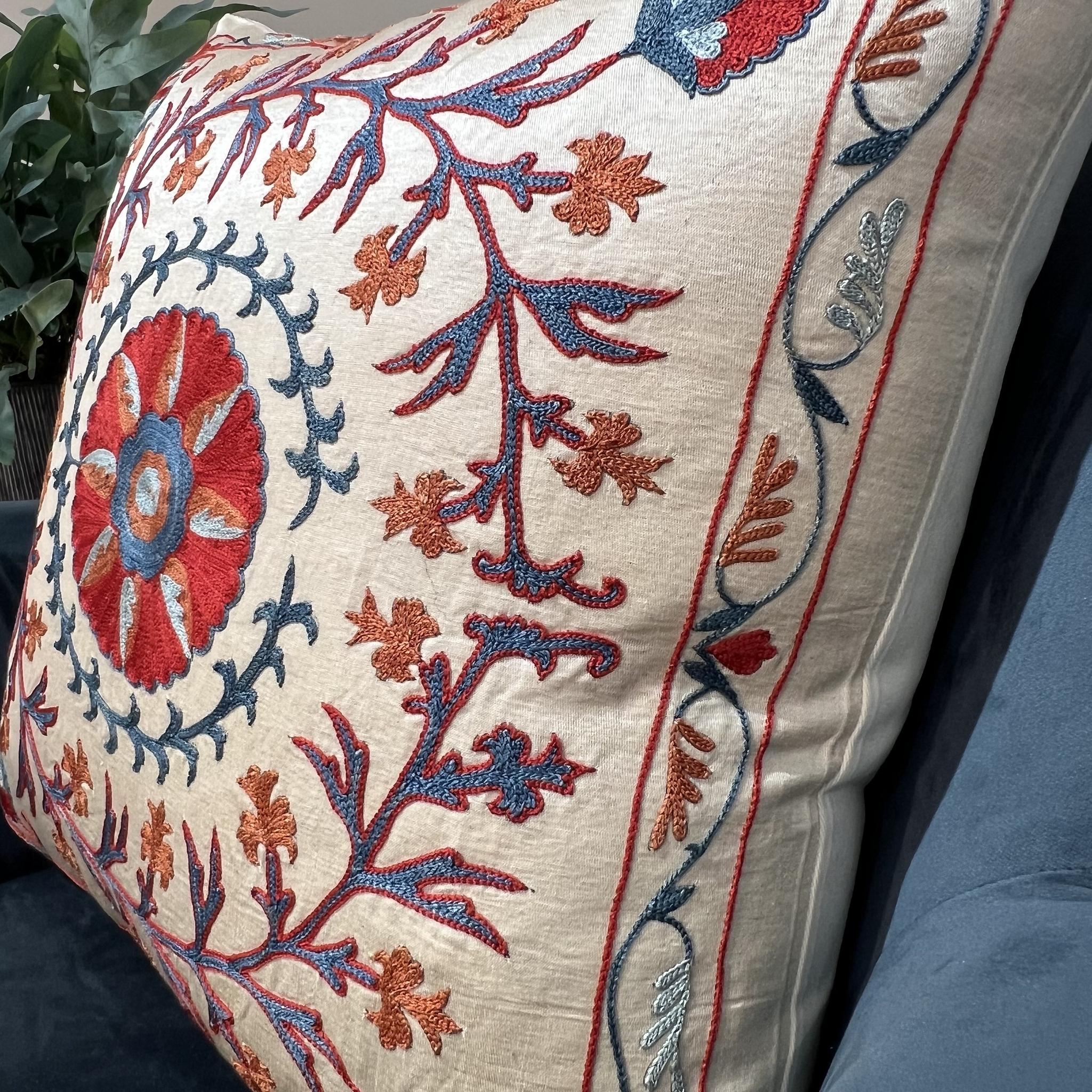 Fine Suzani Silk Cushion