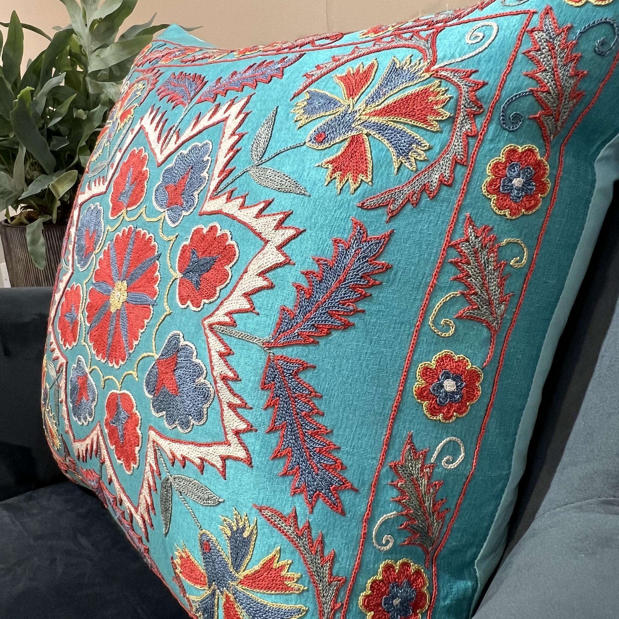 Fine Suzani Silk Cushion