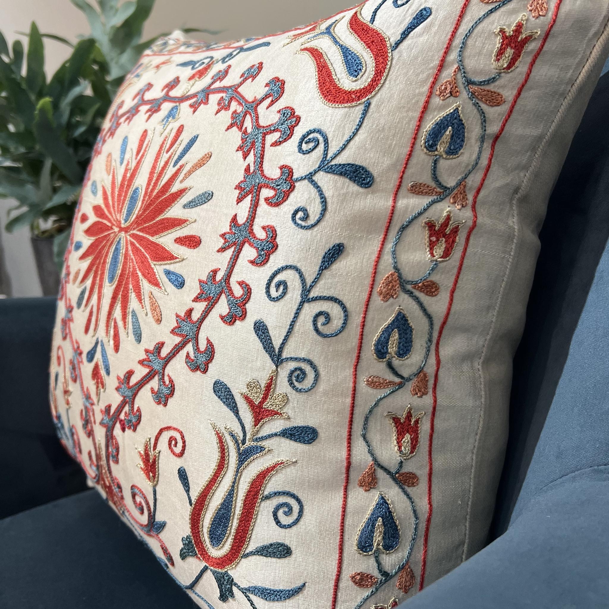 Fine Suzani Silk Cushion