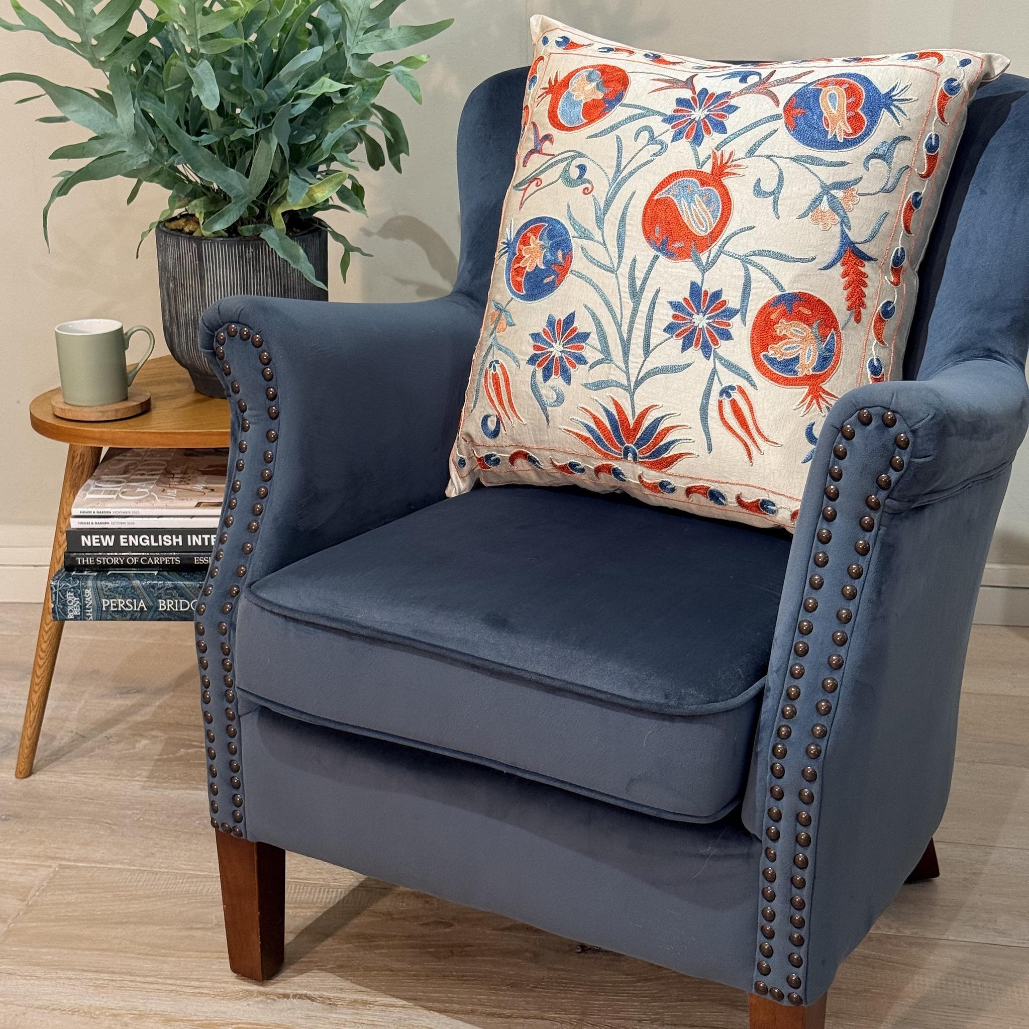 Fine Suzani Silk Cushion