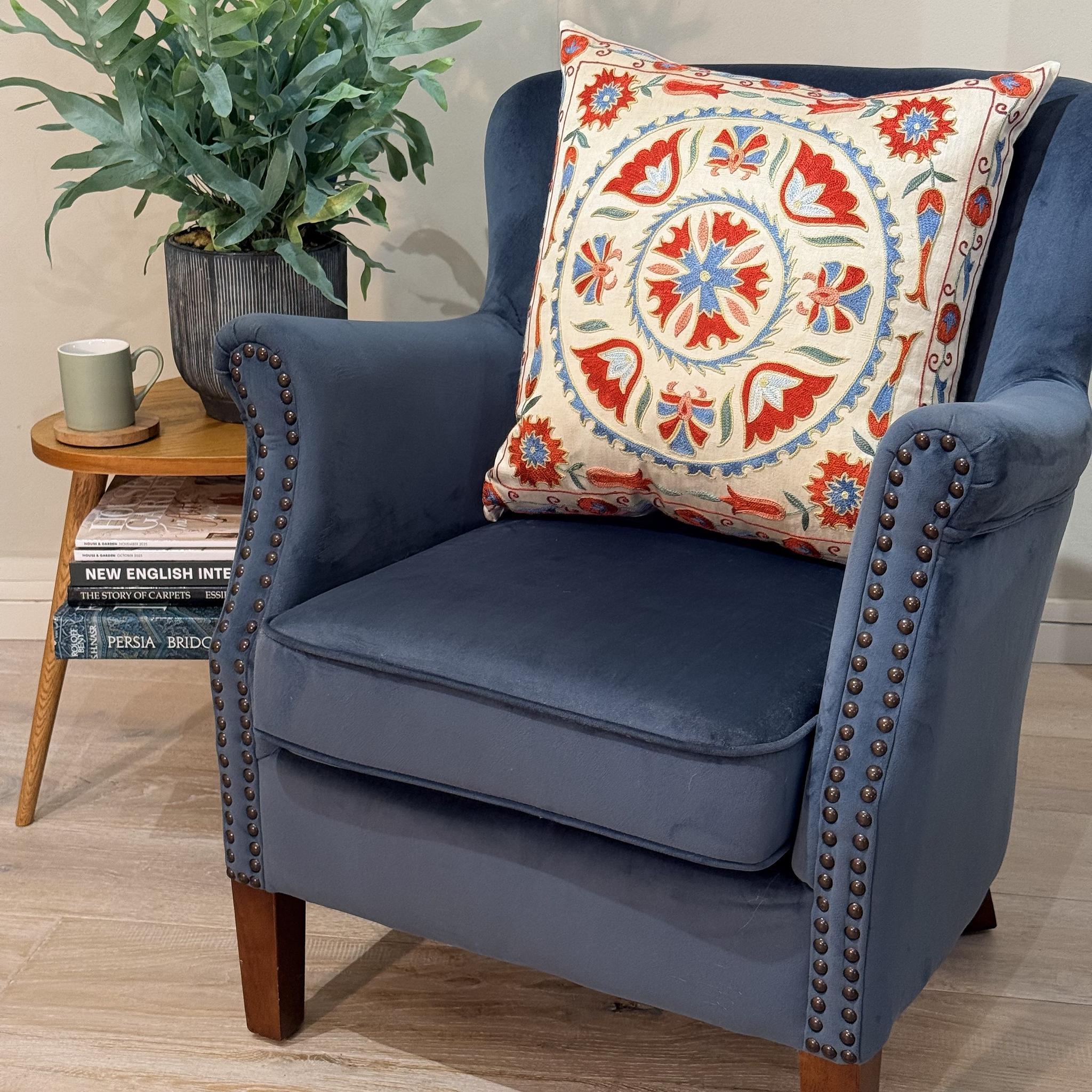 Fine Suzani Silk Cushion