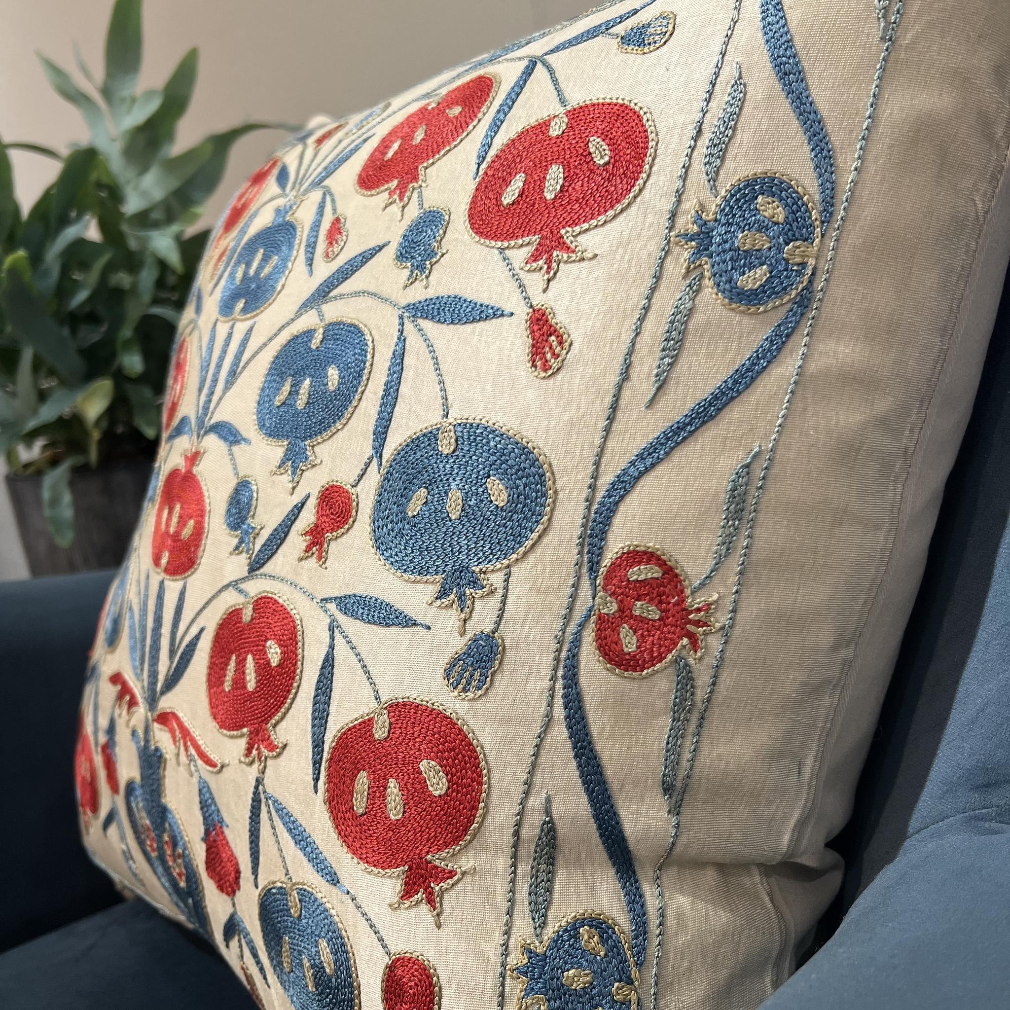 Fine Suzani Silk Cushion