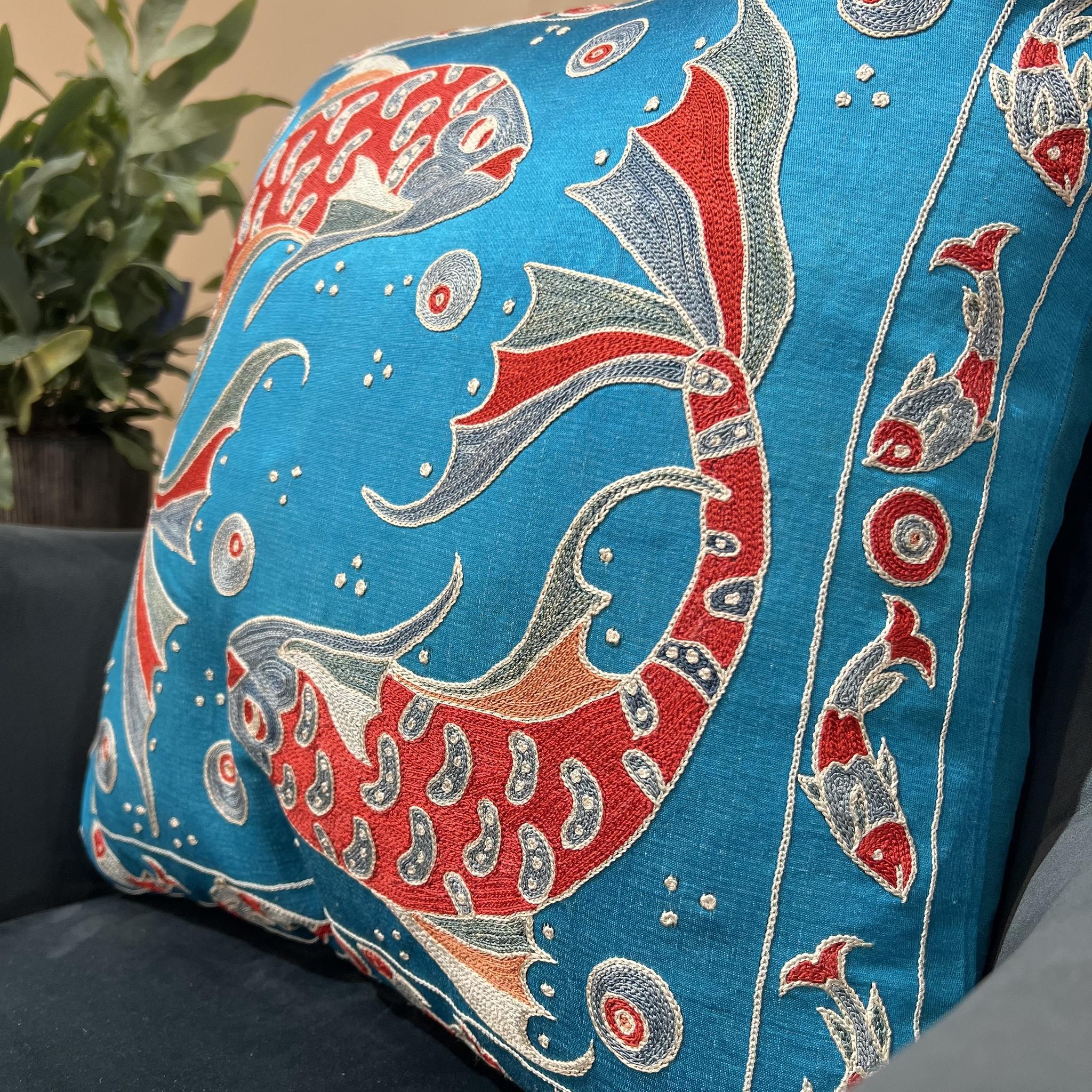 Fine Suzani Silk Cushion