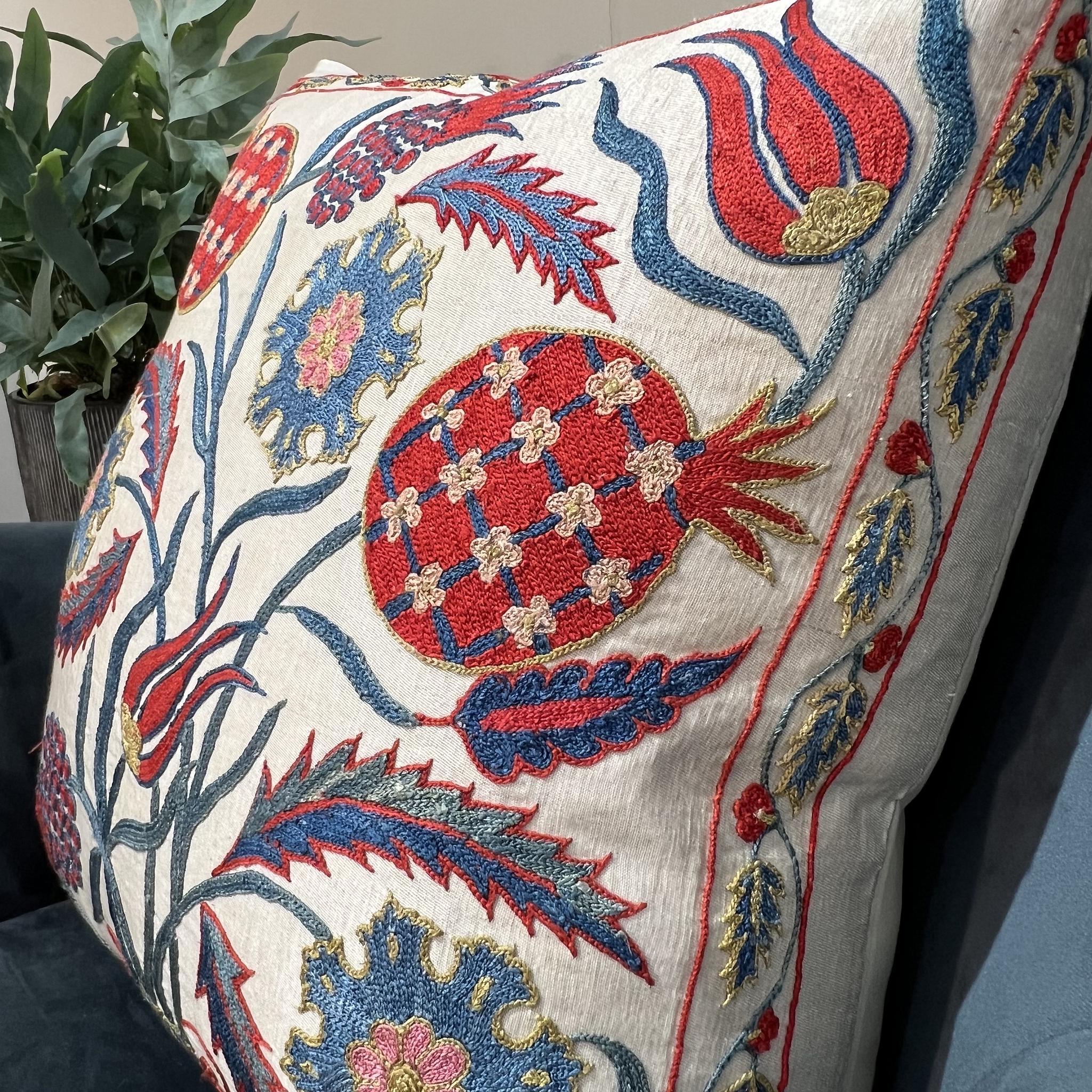 Fine Suzani Silk Cushion