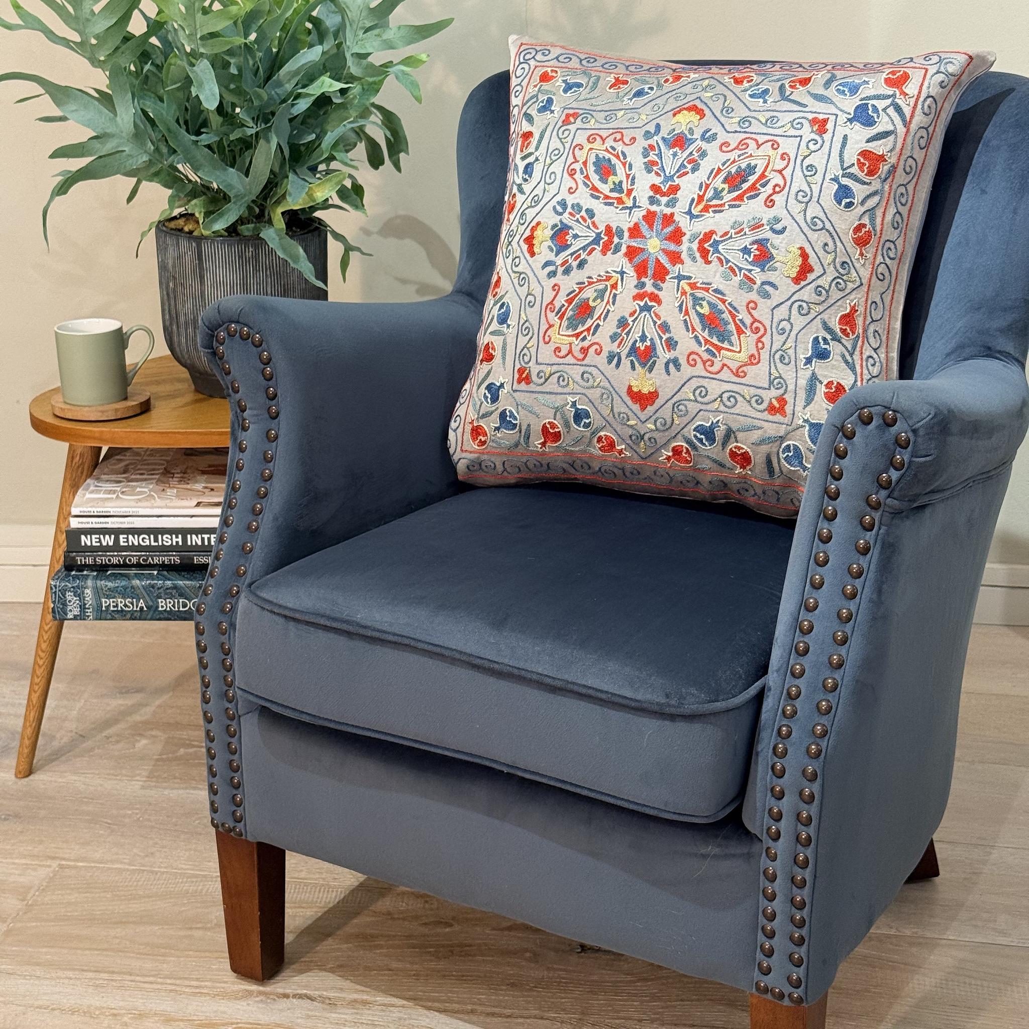 Fine Suzani Silk Cushion