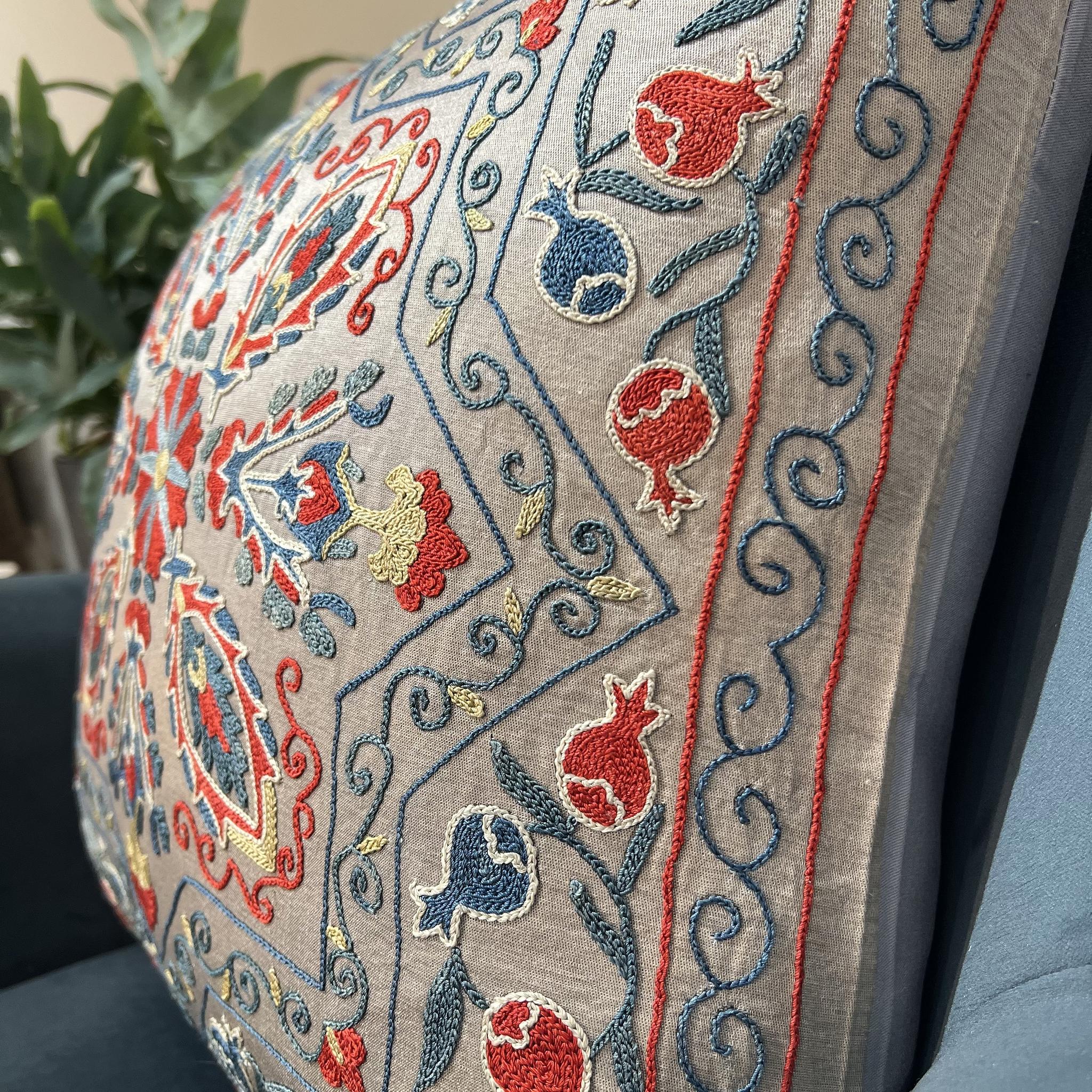 Fine Suzani Silk Cushion