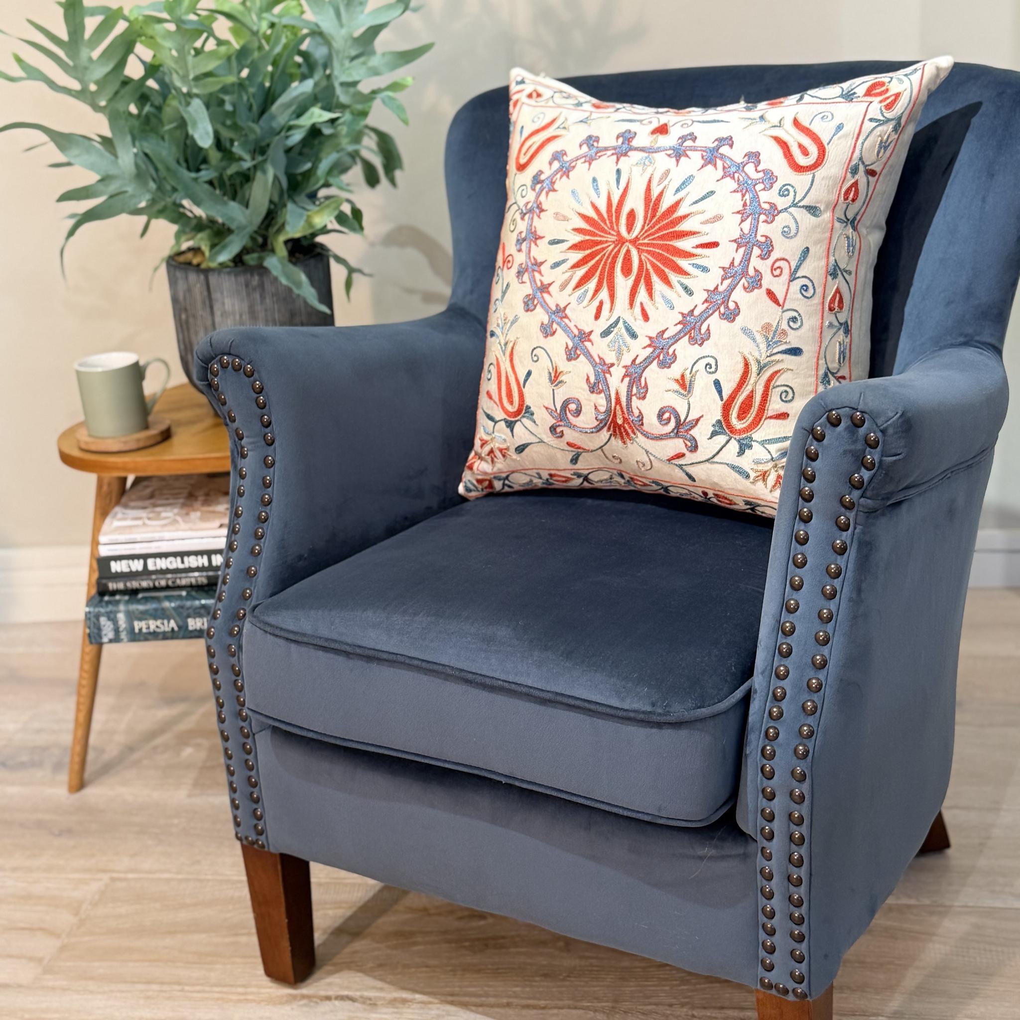 Fine Suzani Silk Cushion