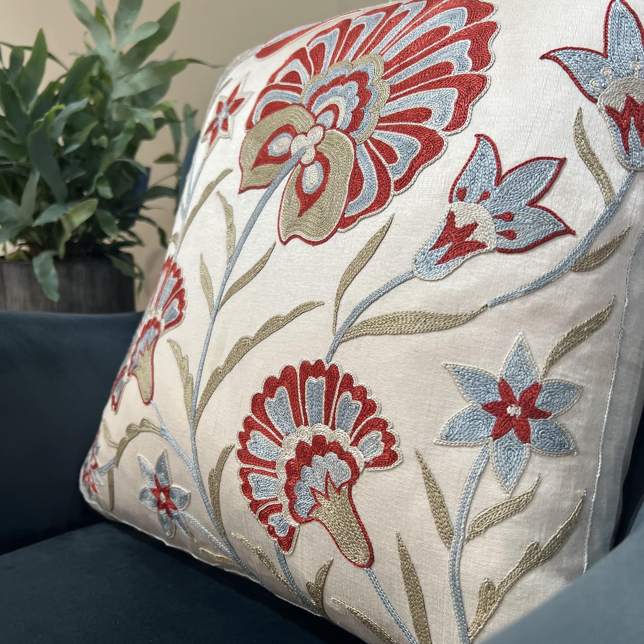 Fine Suzani Silk Cushion