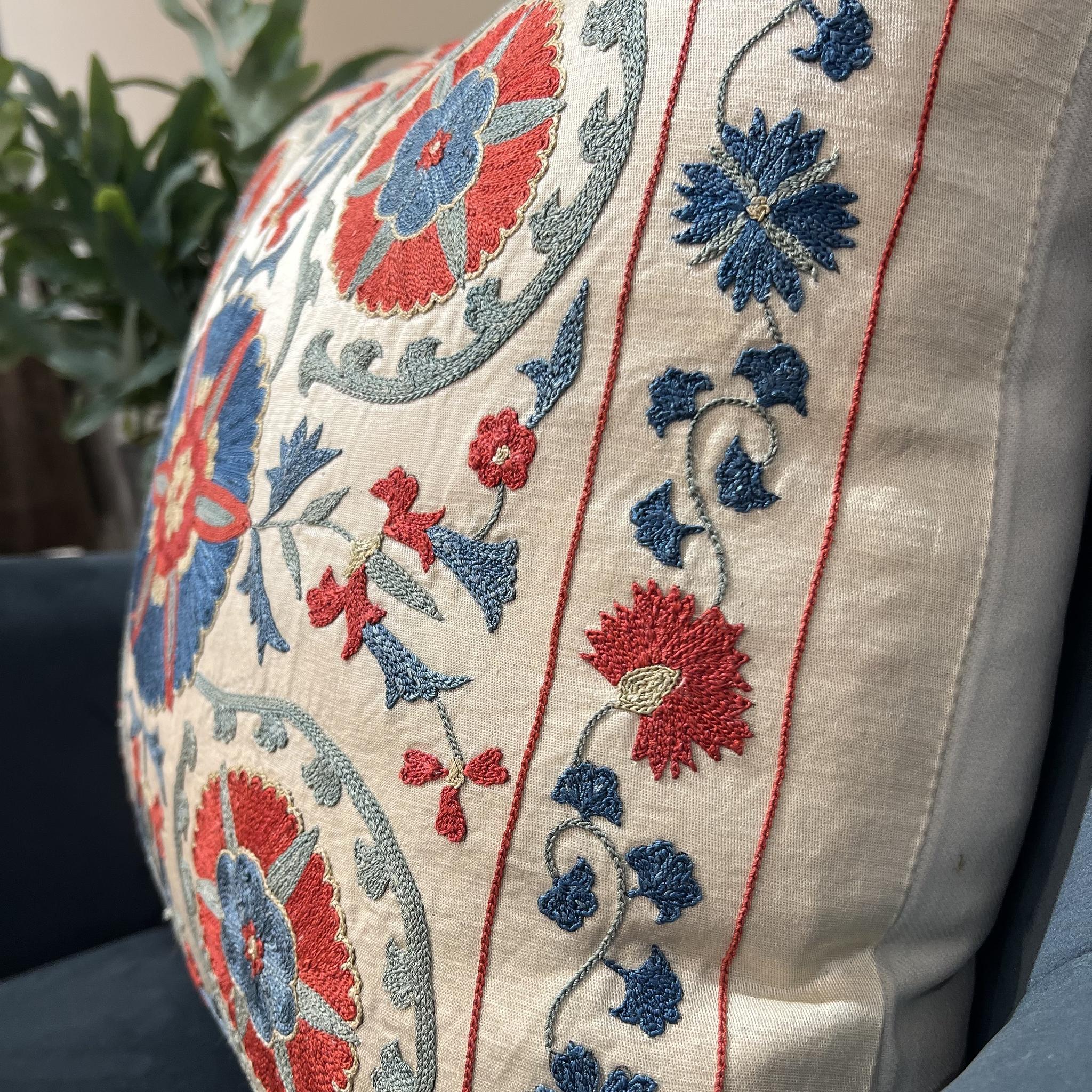Fine Suzani Silk Cushion