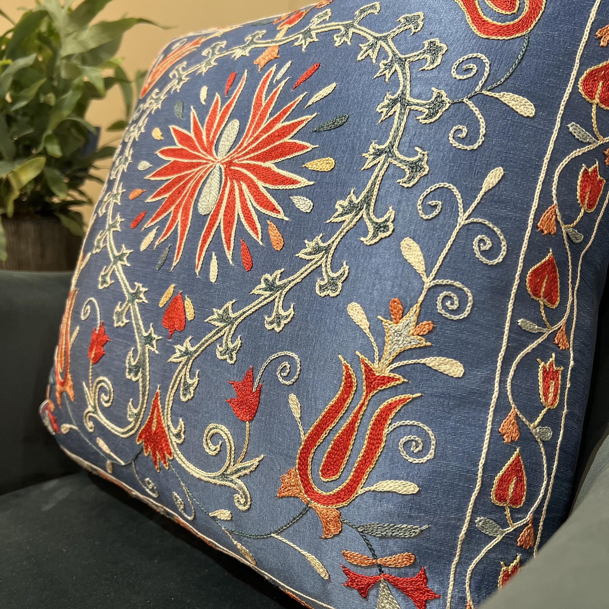 Fine Suzani Silk Cushion