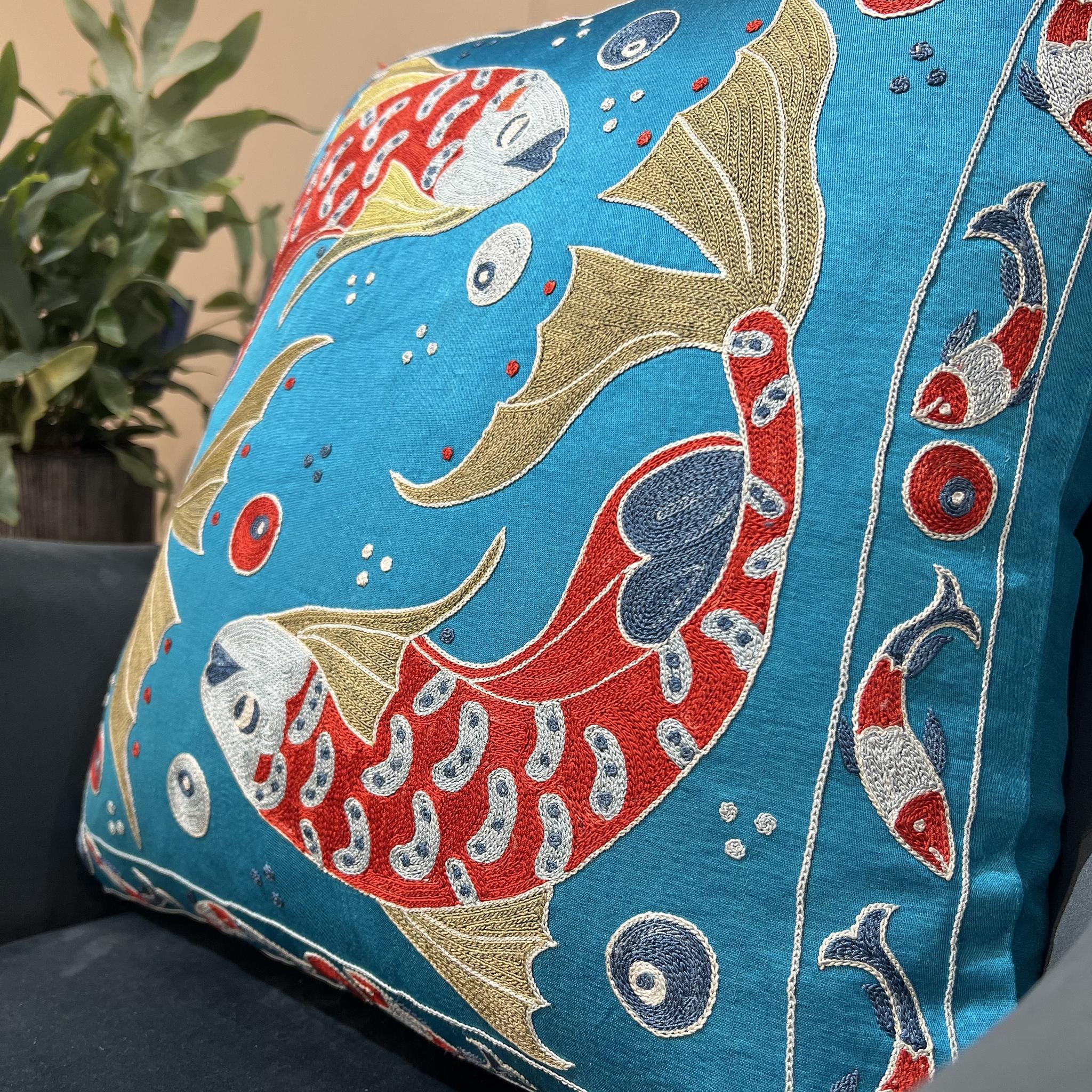 Fine Suzani Silk Cushion