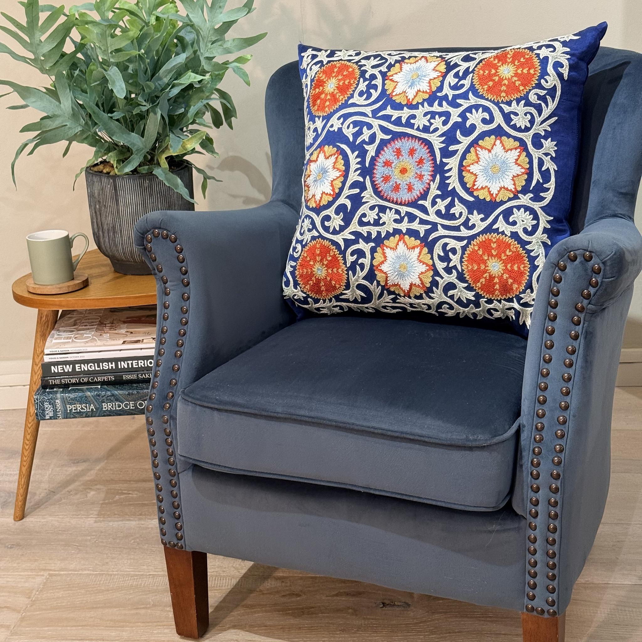 Fine Suzani Silk Cushion