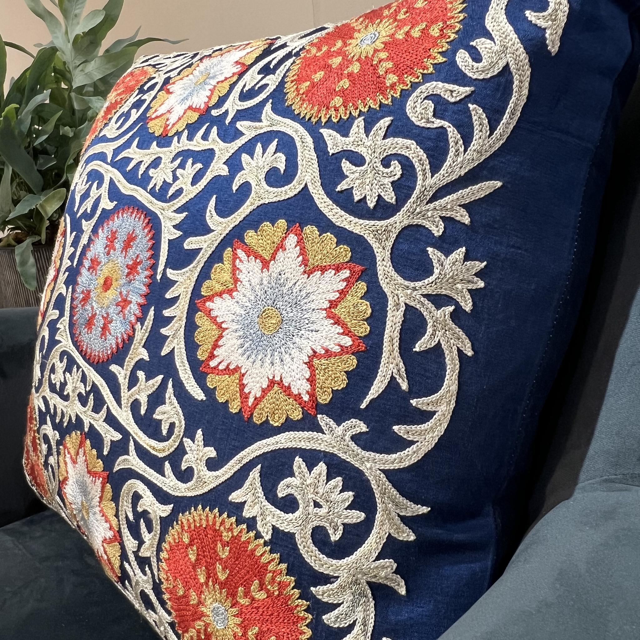 Fine Suzani Silk Cushion