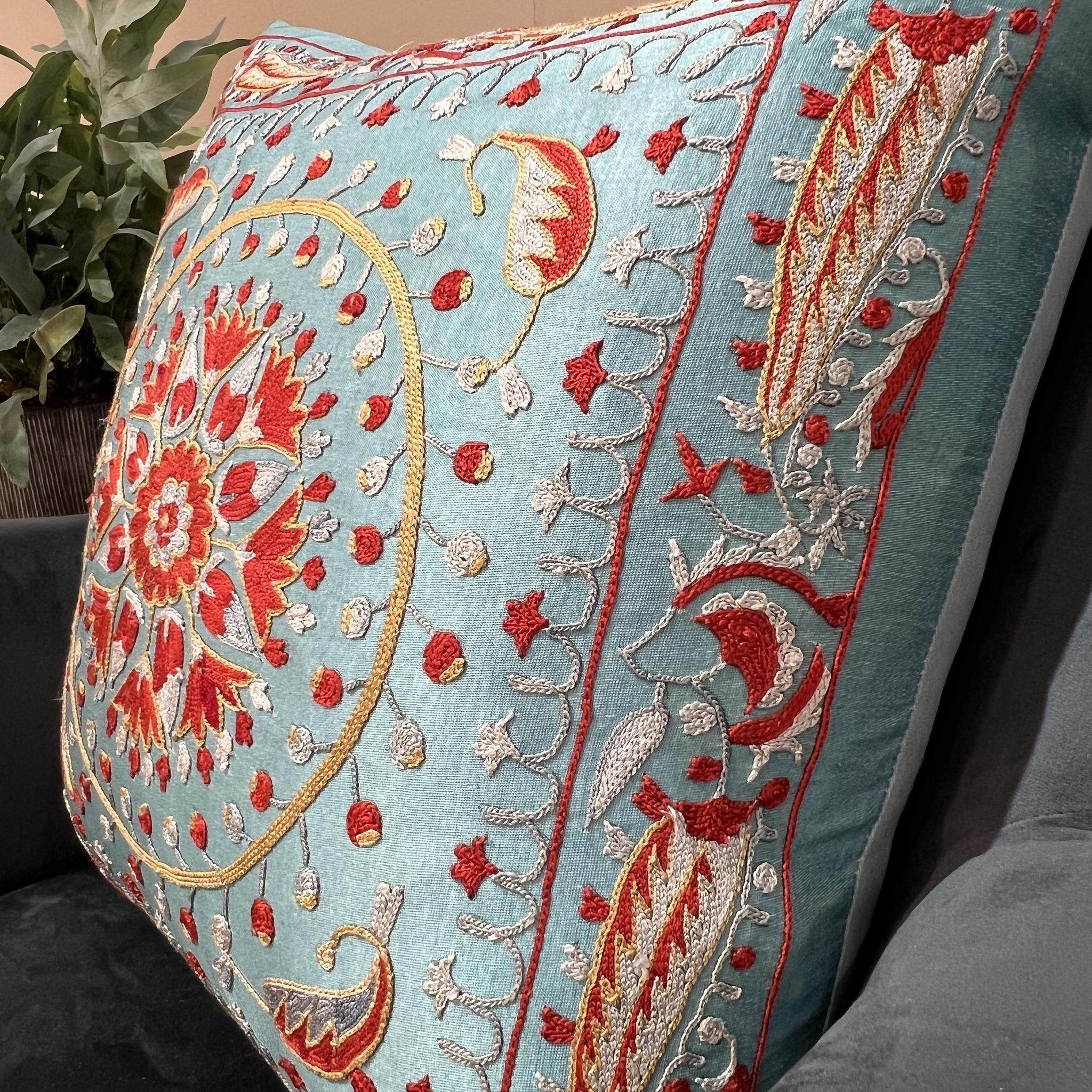 Fine Suzani Silk Cushion