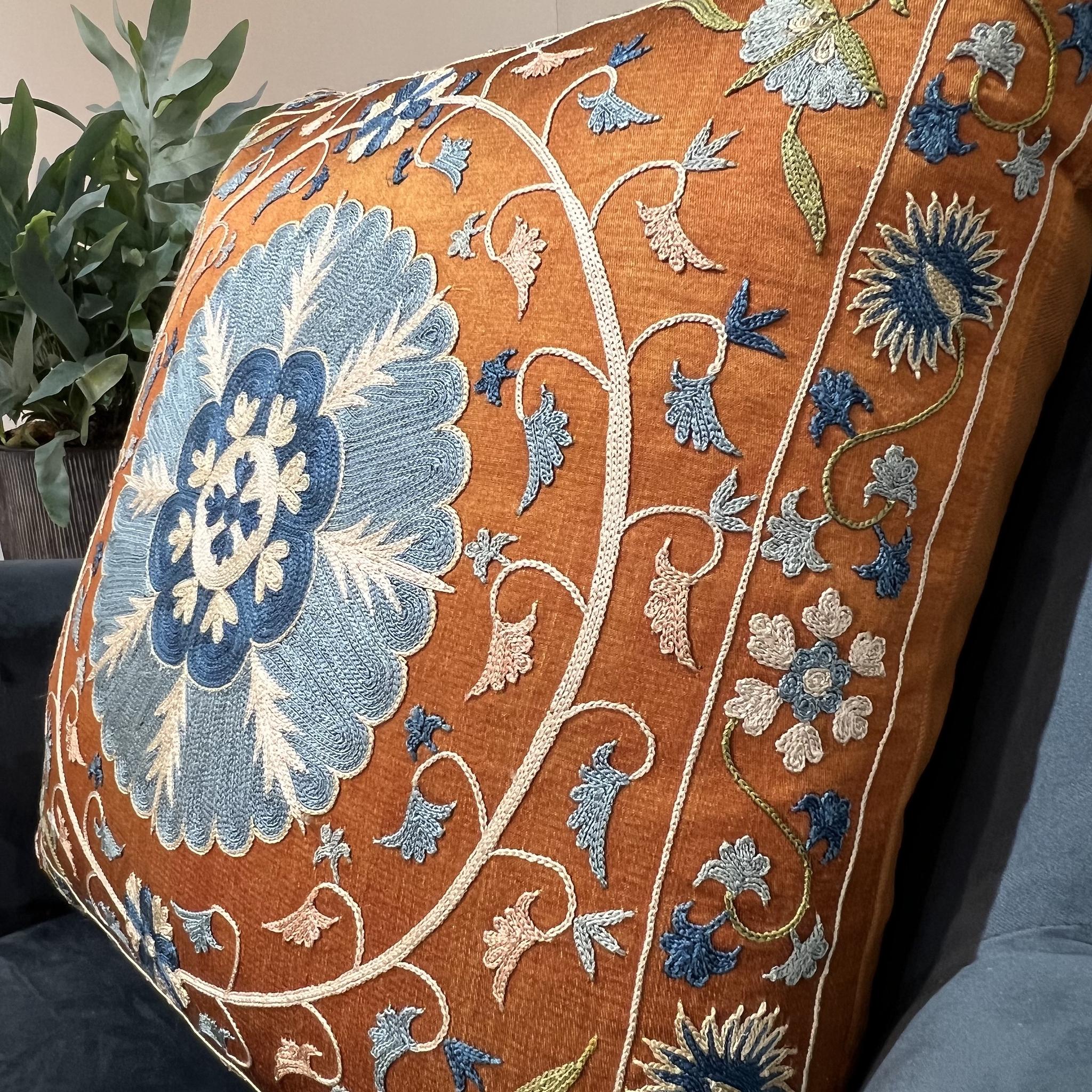 Fine Suzani Silk Cushion